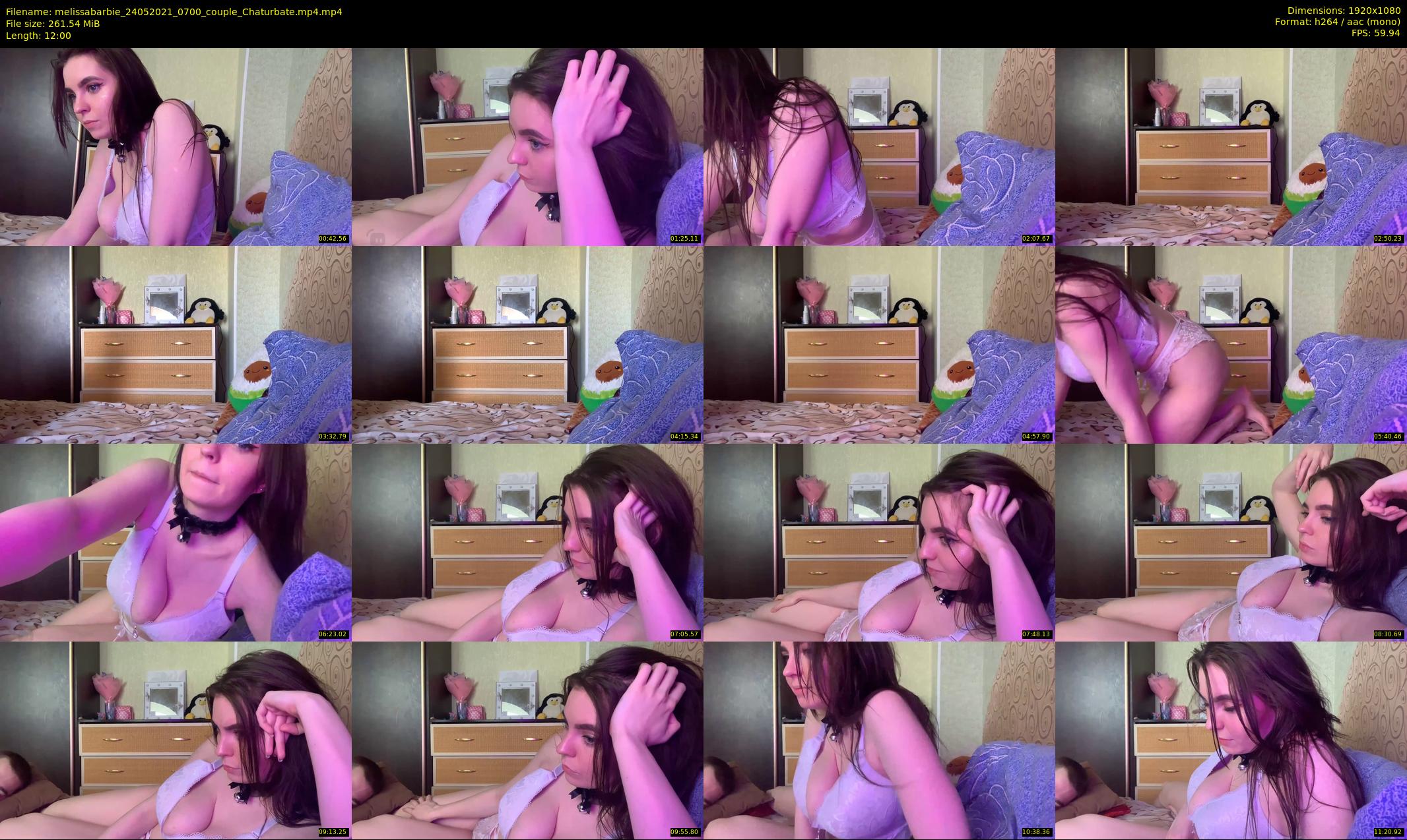 melissabarbie — 12 minute Chaturbate couple cam show recording, 1080p, May 24, 2021