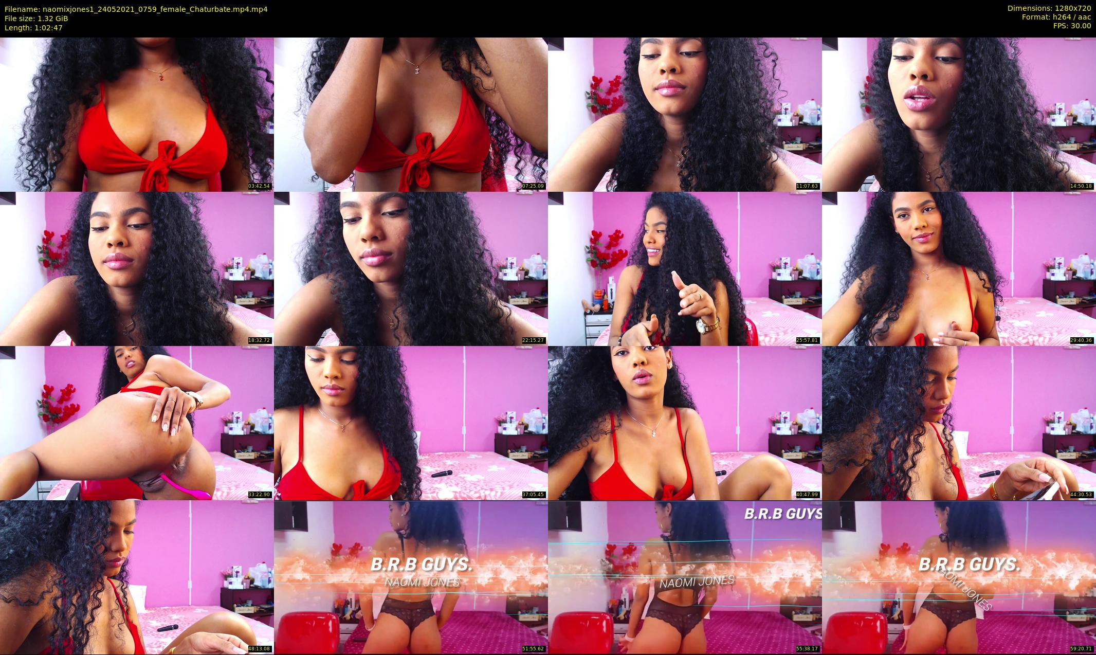 naomixjones1 — 63 minute Chaturbate female cam show recording, 720p, May 24, 2021