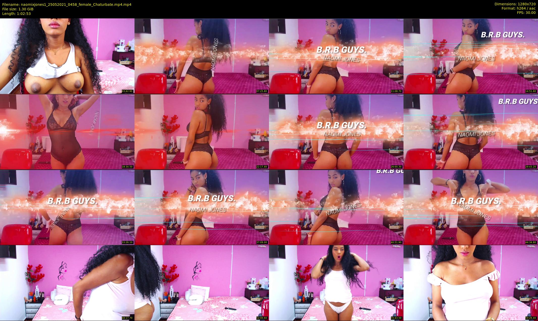 naomixjones1 — 63 minute Chaturbate female cam show recording, 720p, May 25, 2021