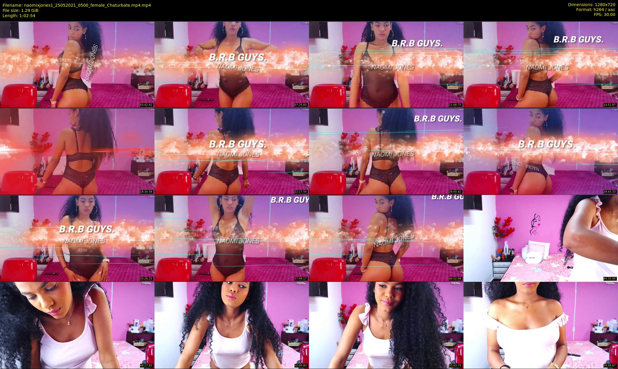 naomixjones1 — 63 minute Chaturbate female cam show recording, 720p, May 25, 2021