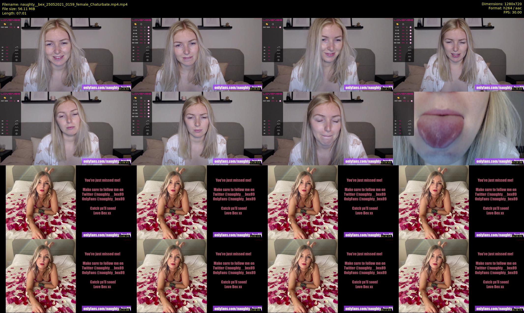 naughty__bex — 8 minute Chaturbate female cam show recording, 720p, May 25, 2021