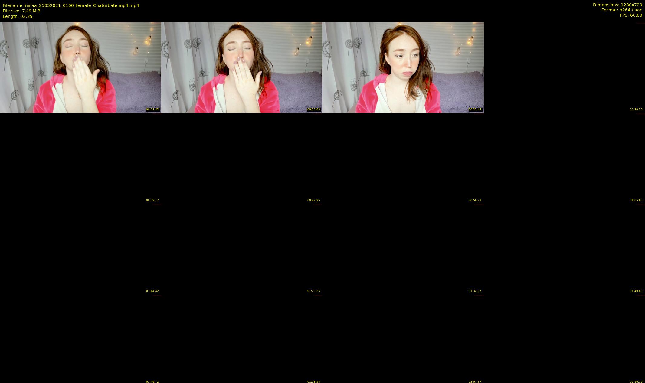 niilaa — 3 minute Chaturbate female cam show recording, 720p, May 25, 2021