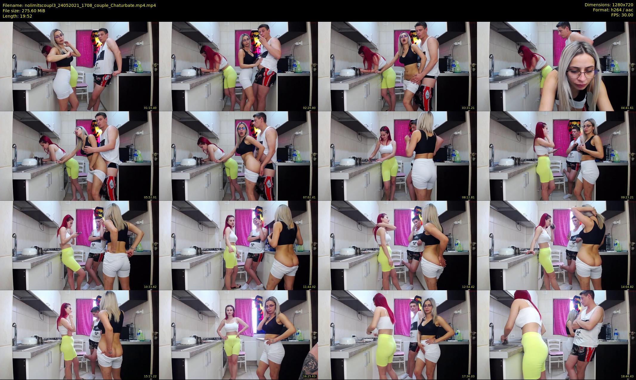 nolimitscoupl3 — 20 minute Chaturbate couple cam show recording, 720p, May 24, 2021