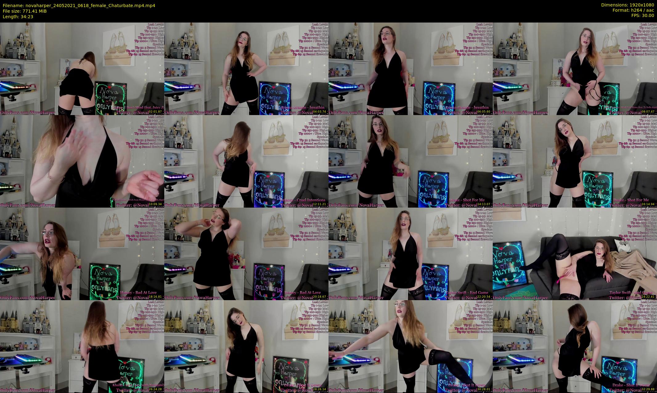 novaharper — 35 minute Chaturbate female cam show recording, 1080p, May 24, 2021