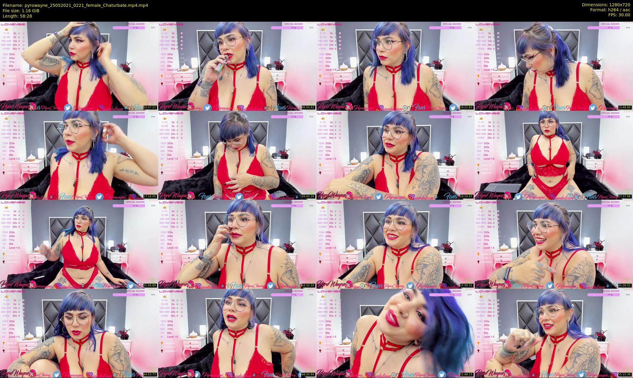 pyrowayne — 59 minute Chaturbate female cam show recording, 720p, May 25, 2021