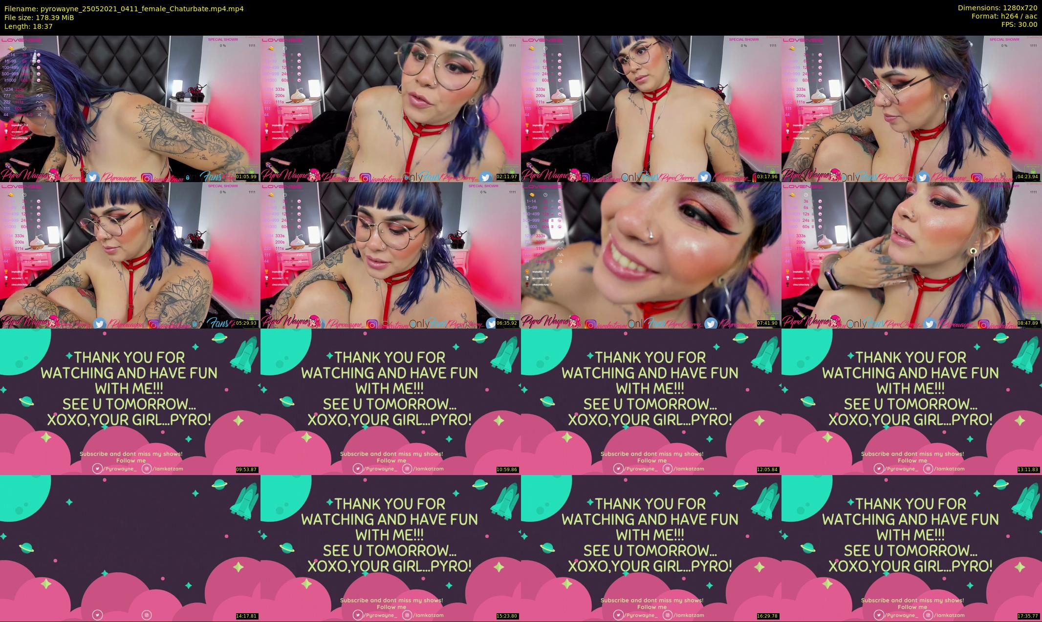 pyrowayne — 19 minute Chaturbate female cam show recording, 720p, May 25, 2021