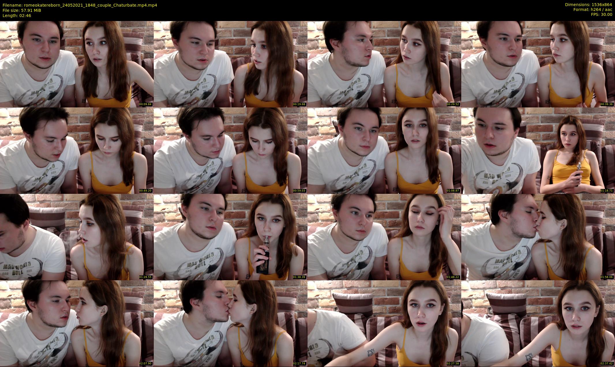 romeokatereborn — 3 minute Chaturbate couple cam show recording, 720p, May 24, 2021