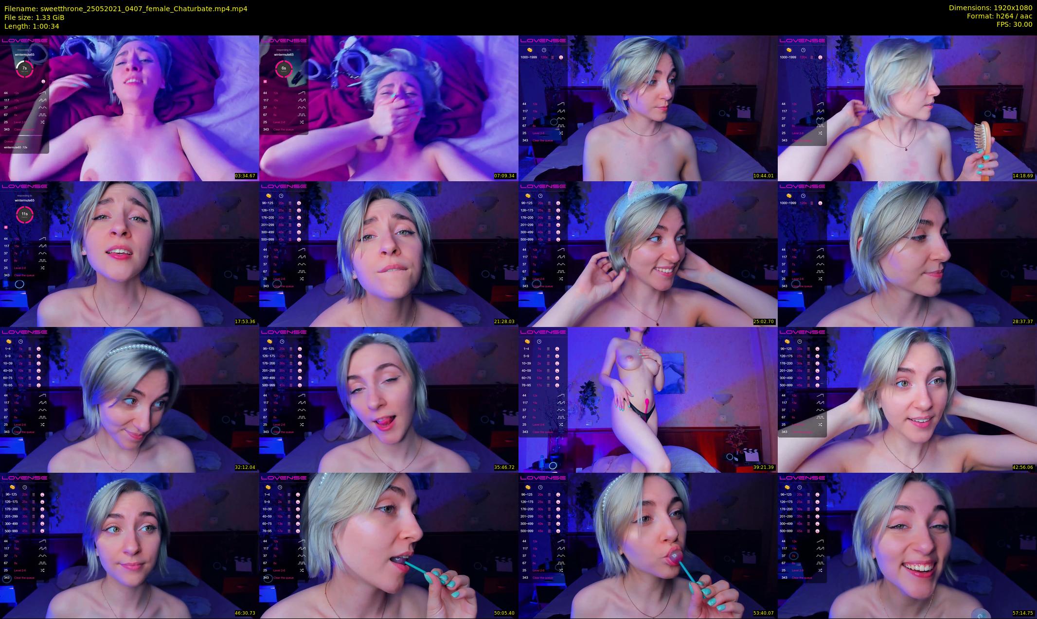 sweetthrone — 61 minute Chaturbate couple cam show recording, 1080p, May 25, 2021