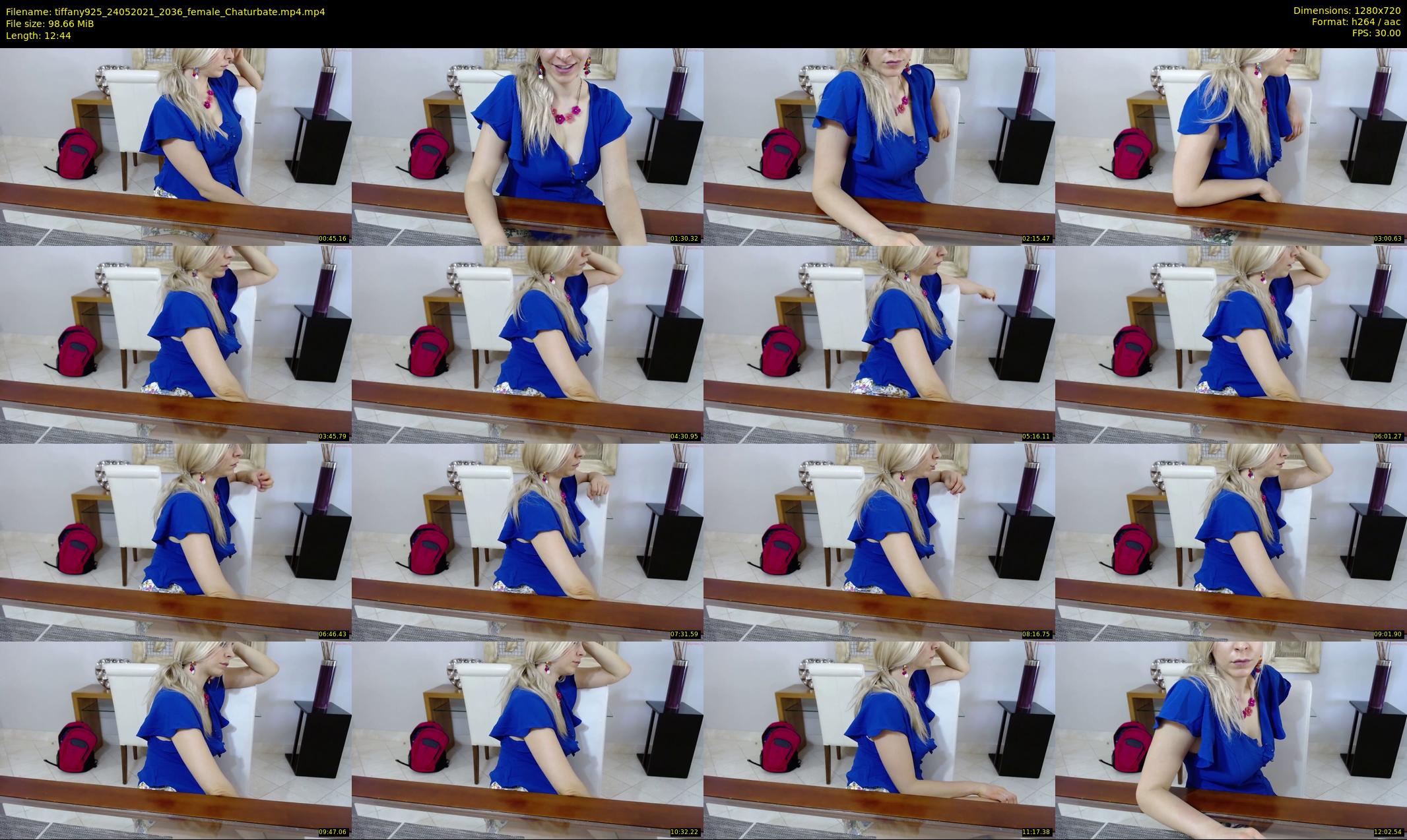tiffany925 — 13 minute Chaturbate female cam show recording, 720p, May 24, 2021