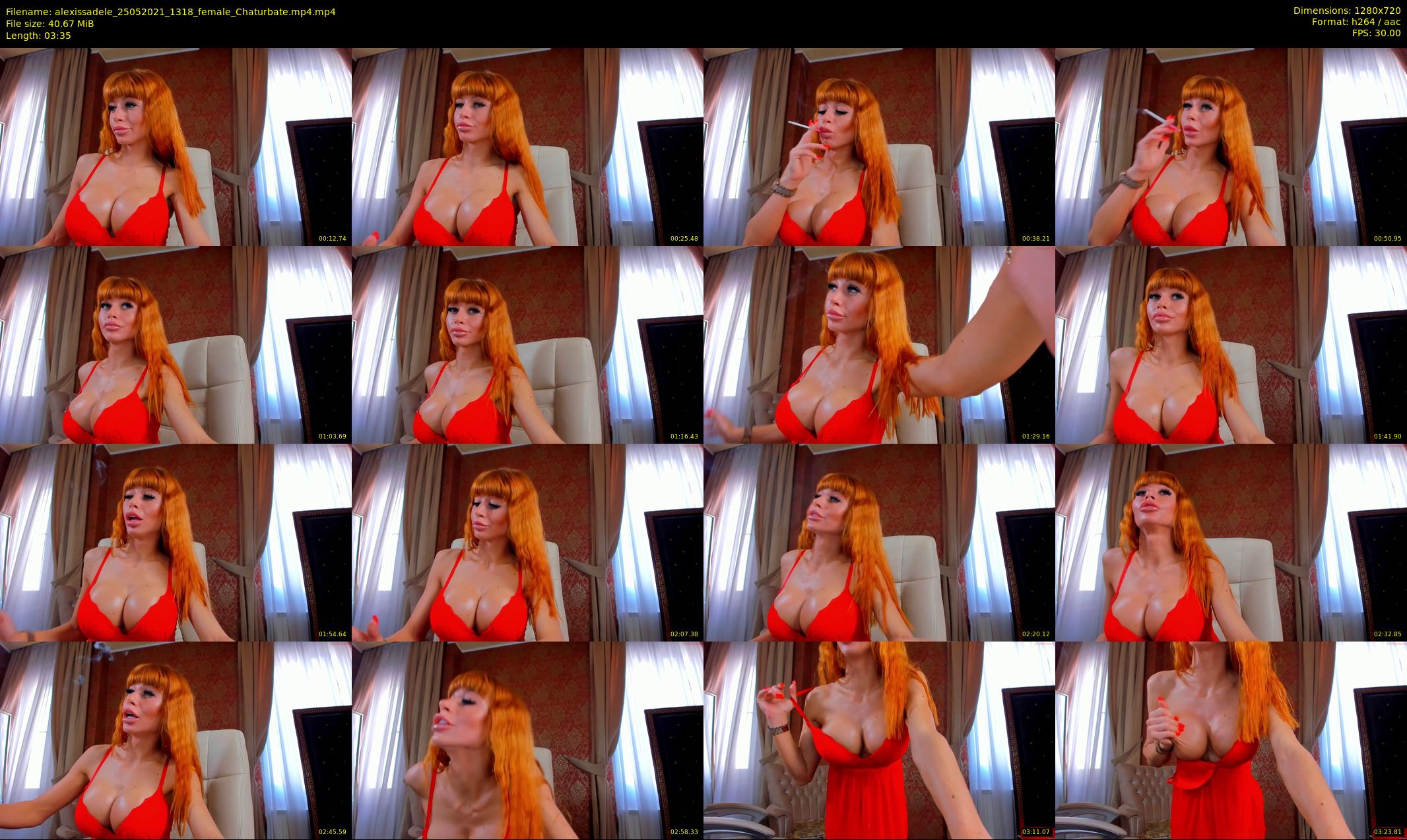 alexissadele — 4 minute Chaturbate female cam show recording, 720p, May 25, 2021