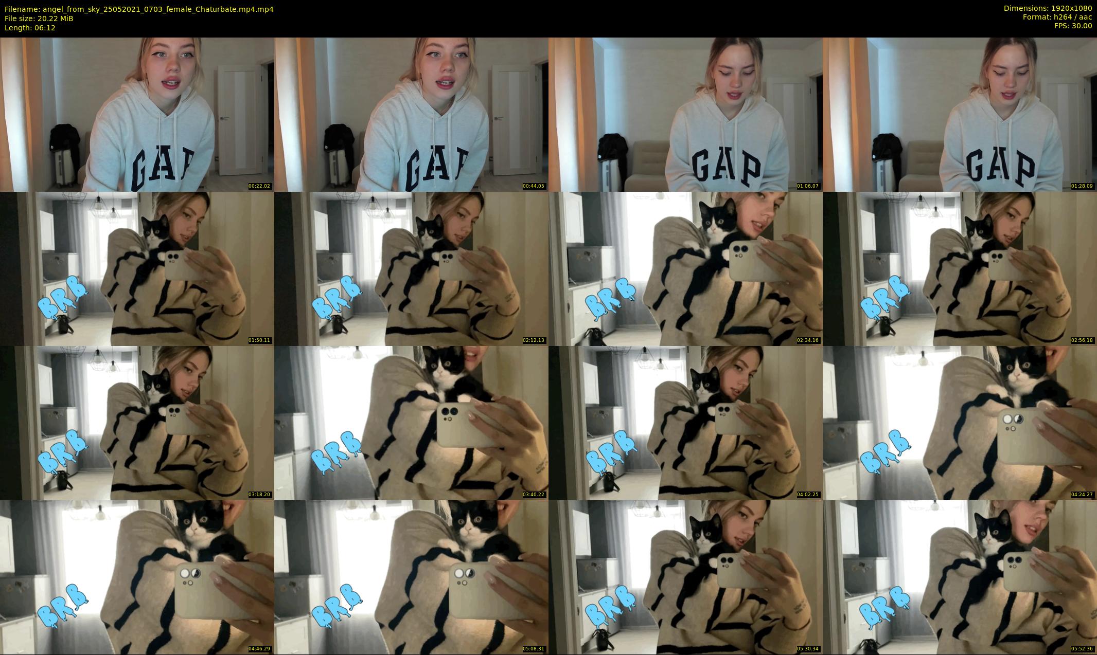 angel_from_sky — 7 minute Chaturbate female cam show recording, 1080p, May 25, 2021