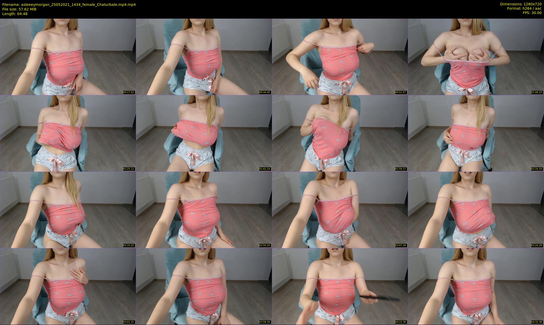 asleeeymorgan — 5 minute Chaturbate female cam show recording, 720p, May 25, 2021