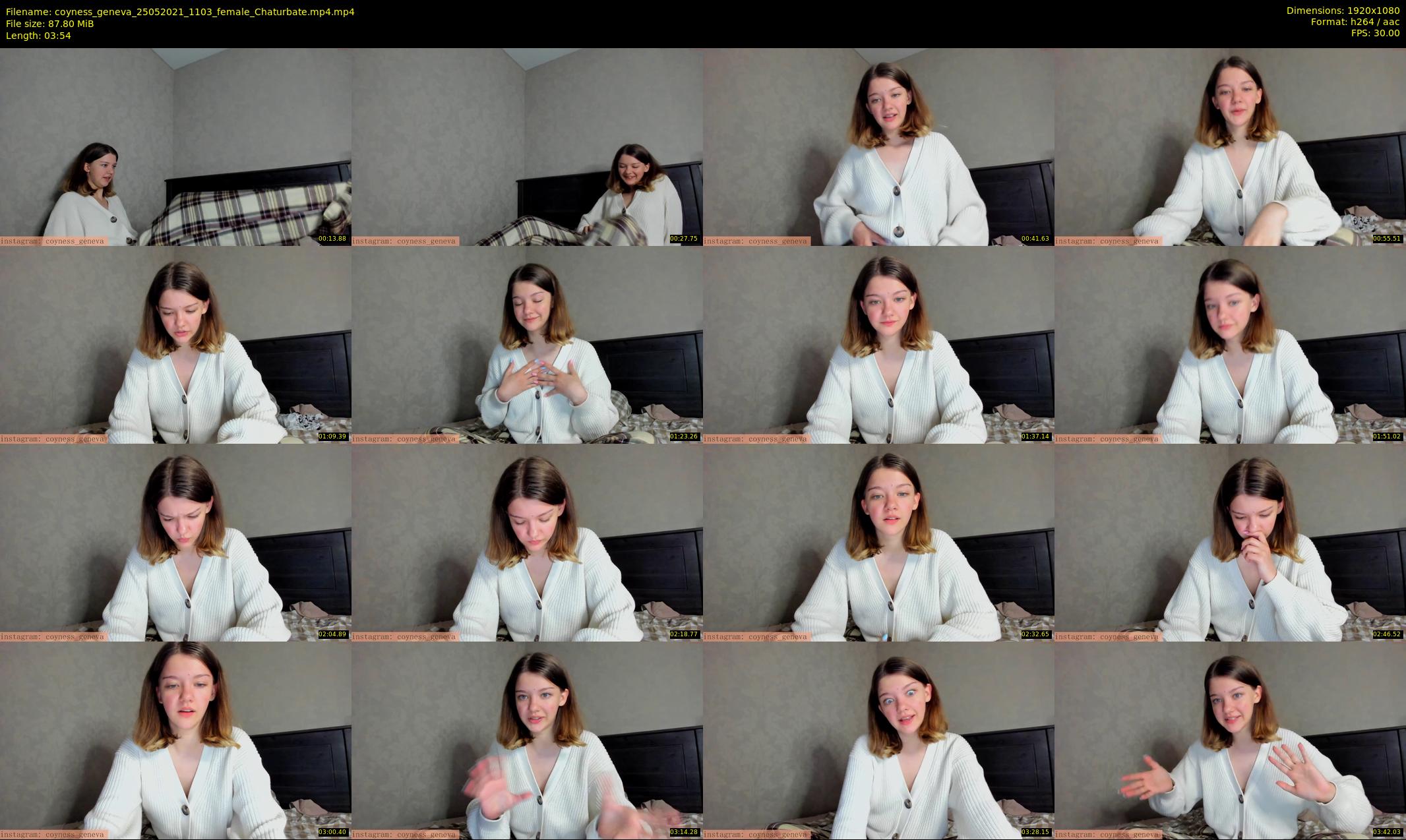 coyness_geneva — 4 minute Chaturbate female cam show recording, 1080p, May 25, 2021