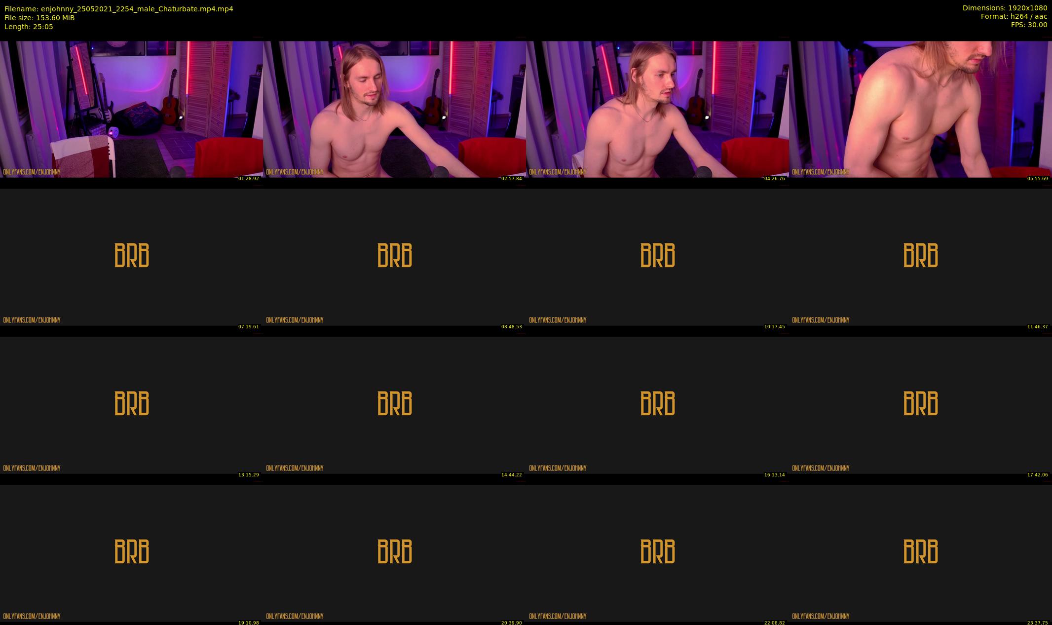 enjohnny — 26 minute Chaturbate male cam show recording, 1080p, May 25, 2021