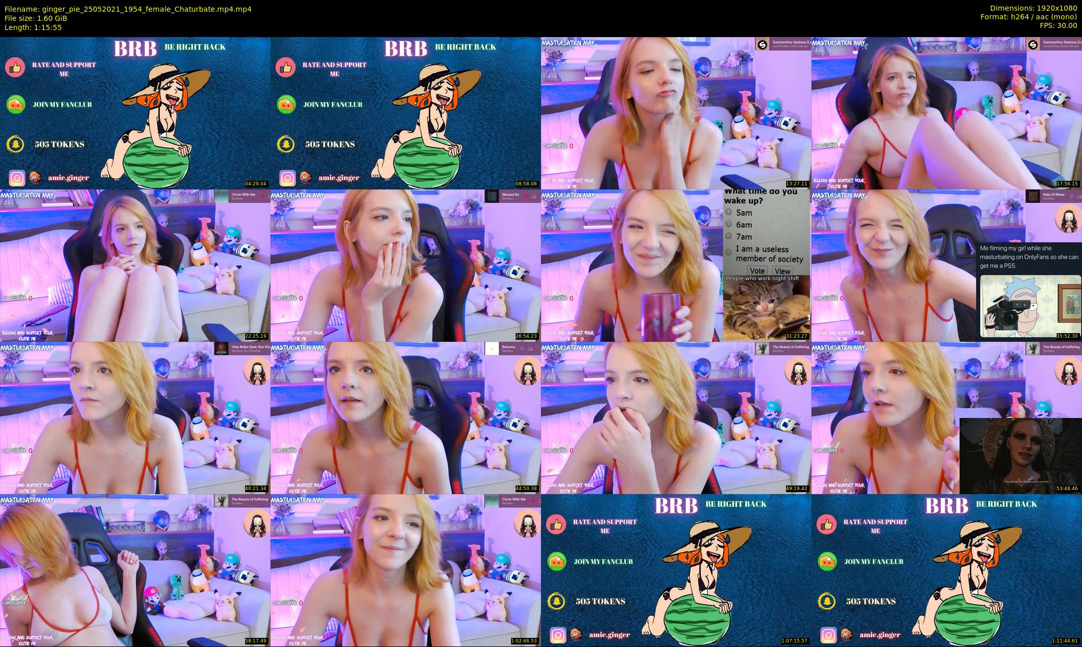 ginger_pie — 76 minute Chaturbate female cam show recording, 1080p, May 25, 2021