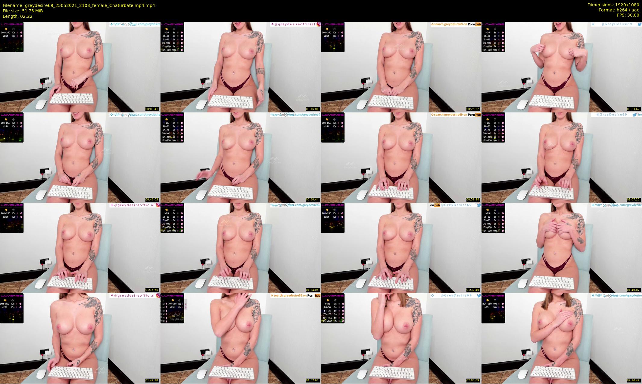 greydesire69 — 3 minute Chaturbate female cam show recording, 1080p, May 25, 2021