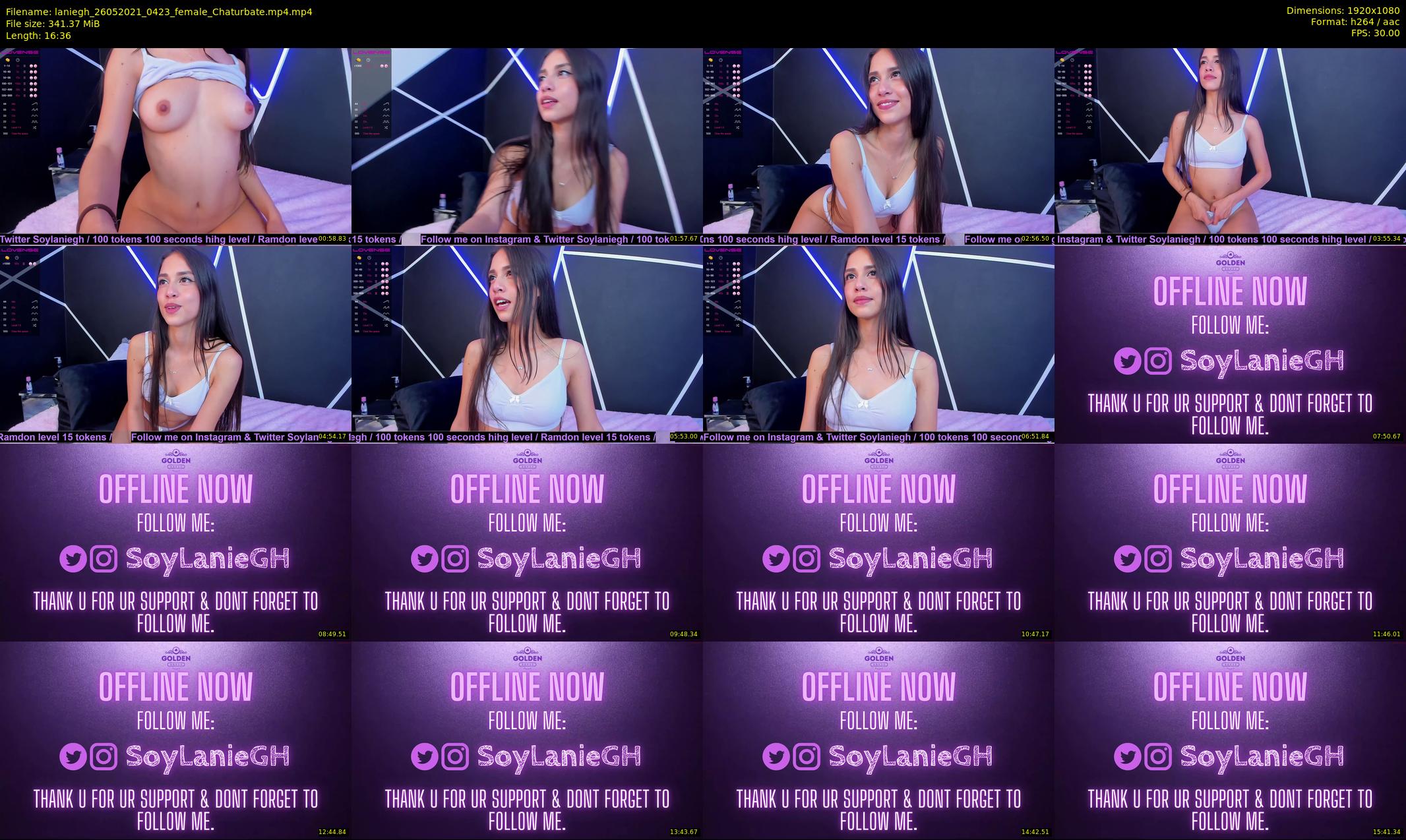 laniegh — 17 minute Chaturbate female cam show recording, 1080p, May 26, 2021