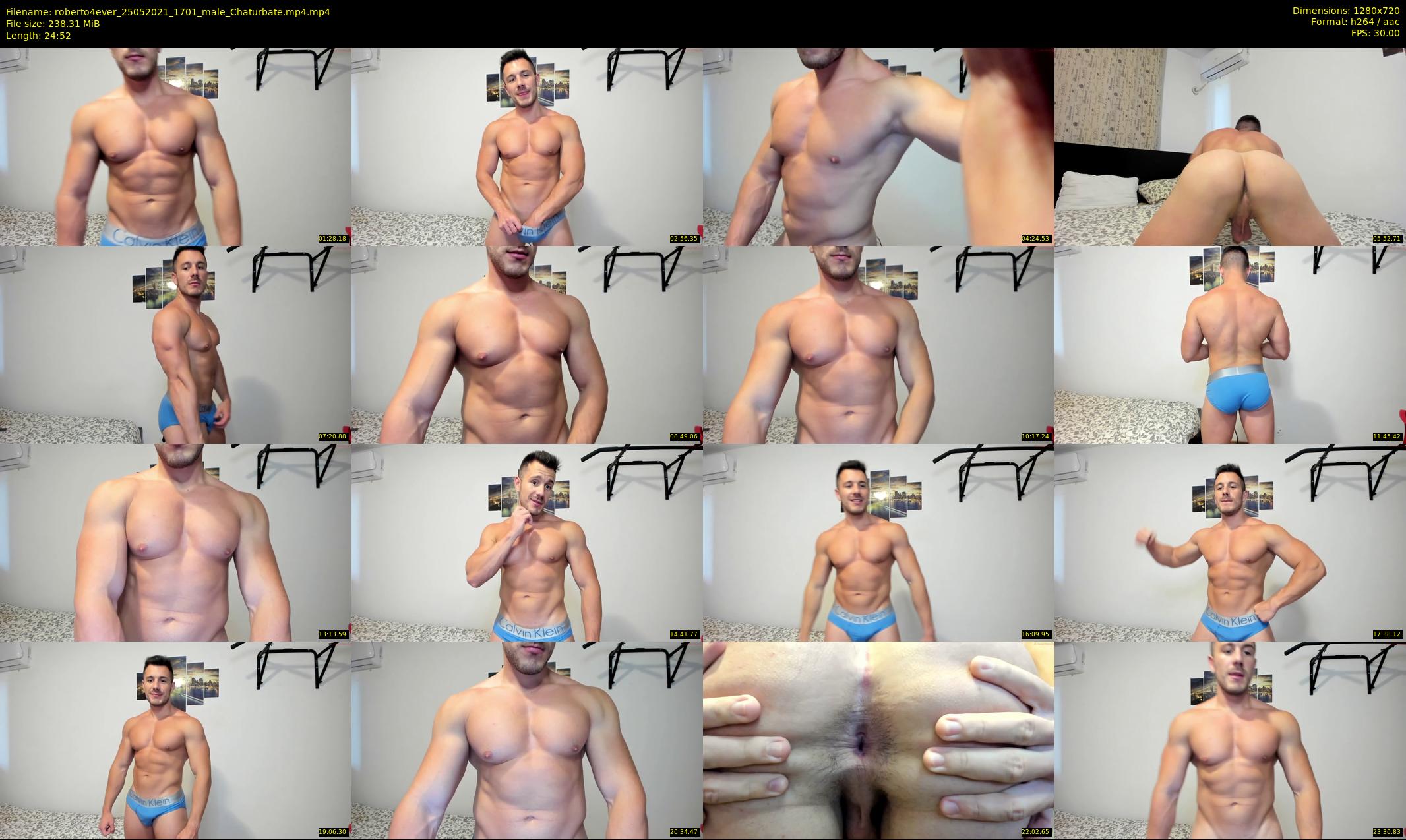 roberto4ever — 25 minute Chaturbate male cam show recording, 720p, May 25, 2021