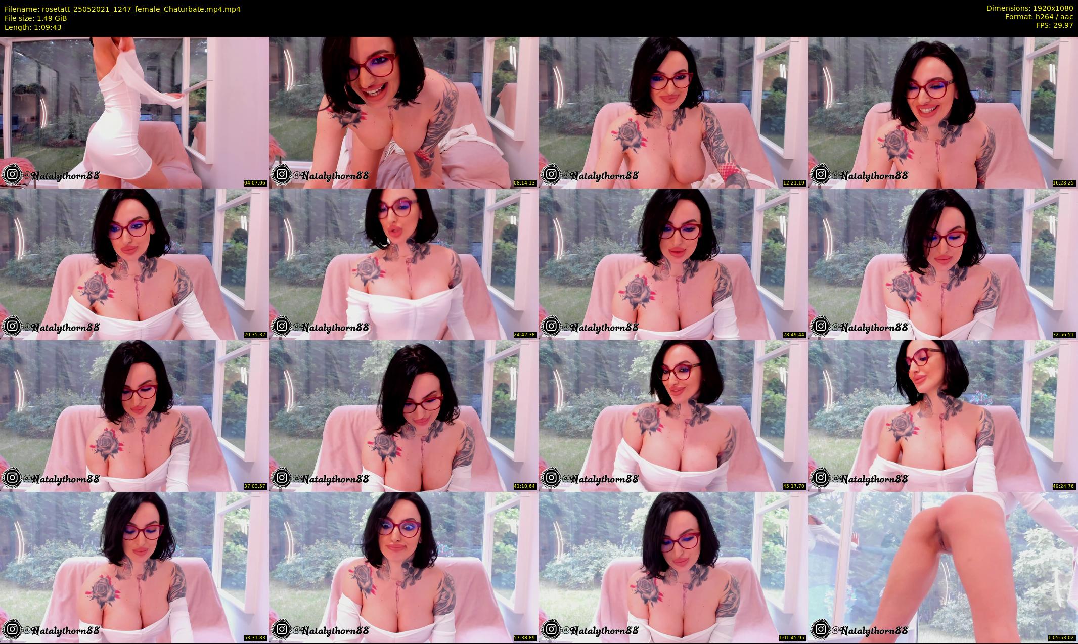 rosetatt — 70 minute Chaturbate female cam show recording, 1080p, May 25, 2021