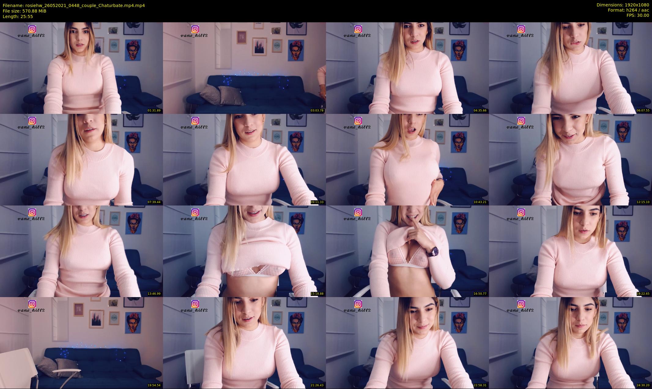 rosiehw — 26 minute Chaturbate couple cam show recording, 1080p, May 26, 2021