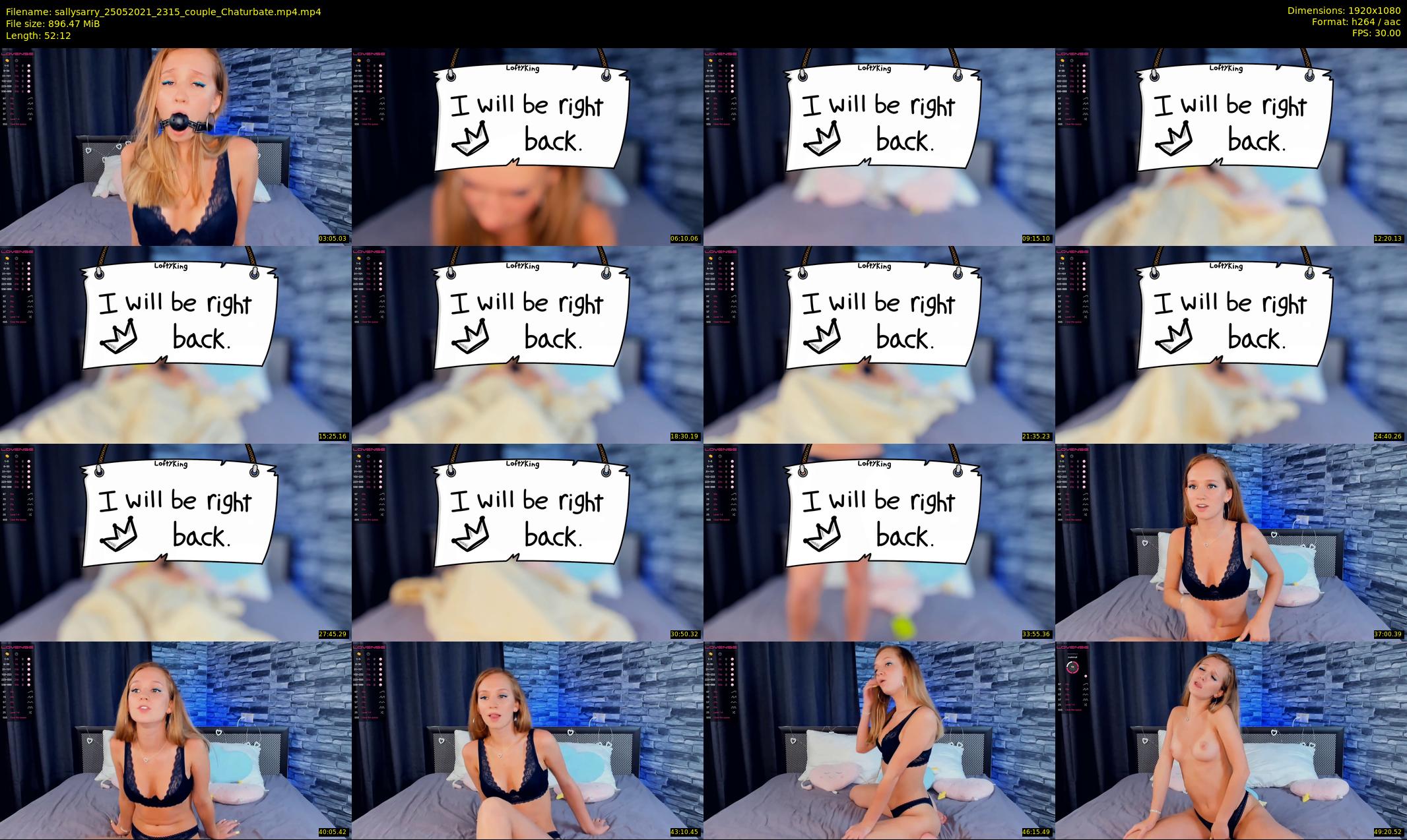 sallysarry — 53 minute Chaturbate couple cam show recording, 1080p, May 25, 2021