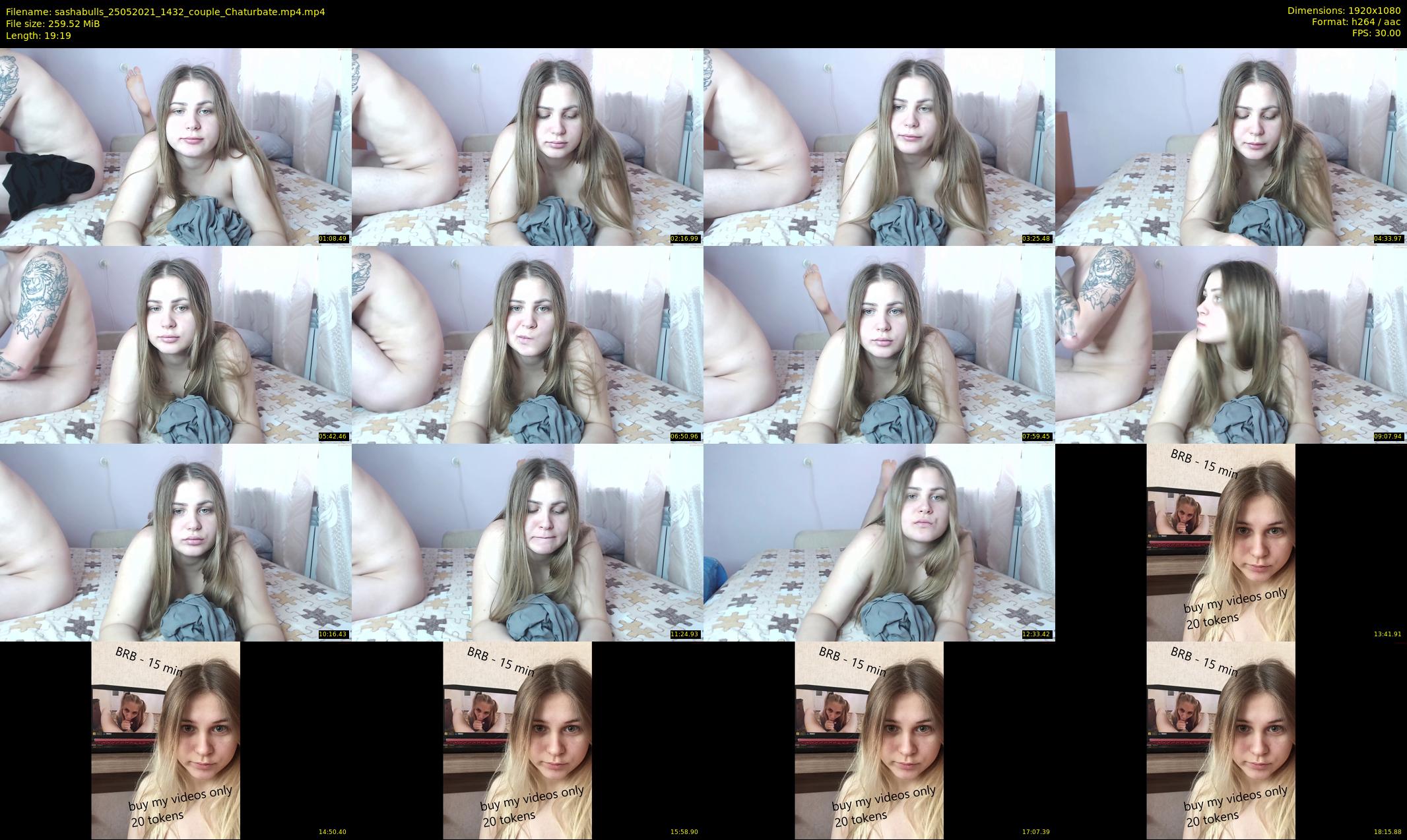 sashabulls — 20 minute Chaturbate couple cam show recording, 1080p, May 25, 2021
