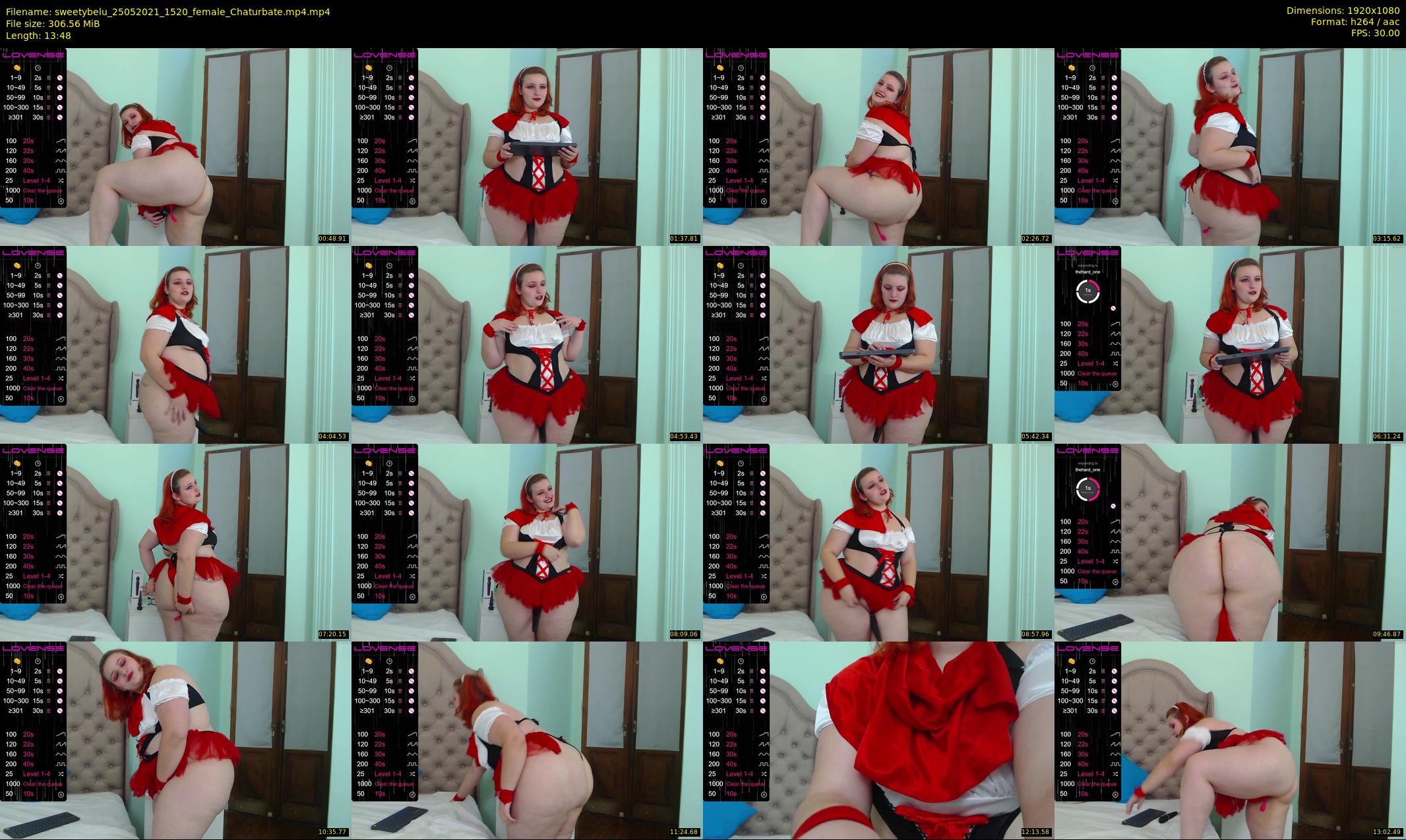 sweetybelu — 14 minute Chaturbate female cam show recording, 1080p, May 25, 2021
