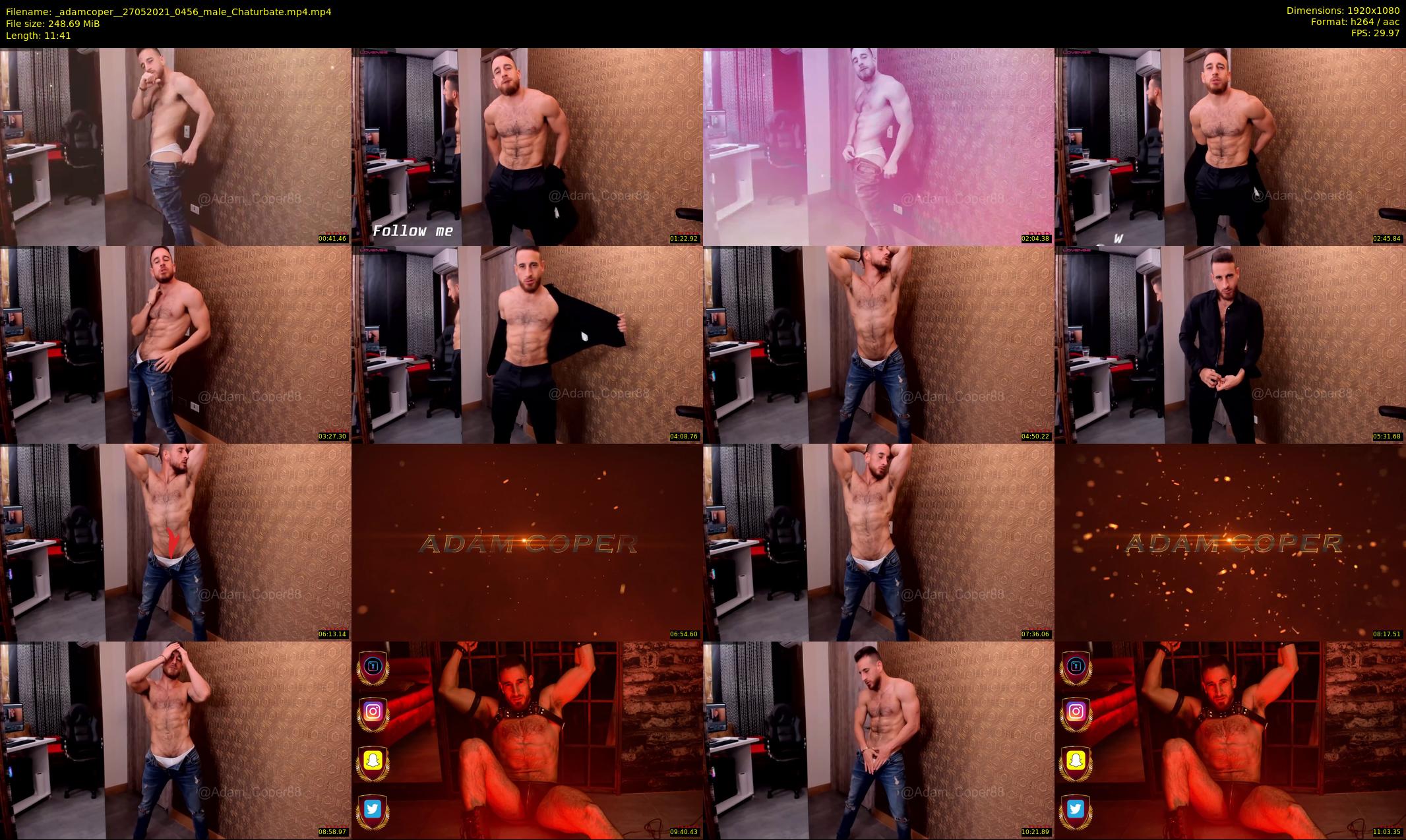 _adamcoper_ — 12 minute Chaturbate male cam show recording, 1080p, May 27, 2021