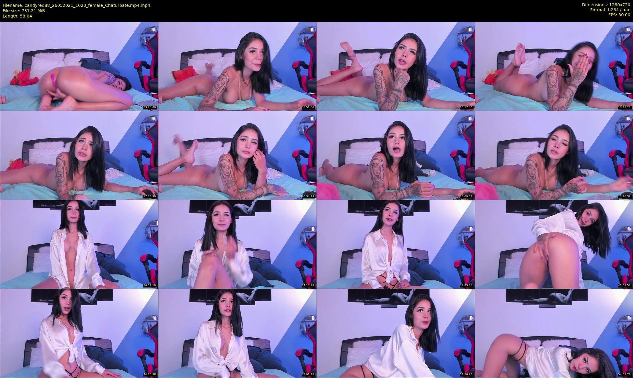 candyred88 — 59 minute Chaturbate female cam show recording, 720p, May 26, 2021