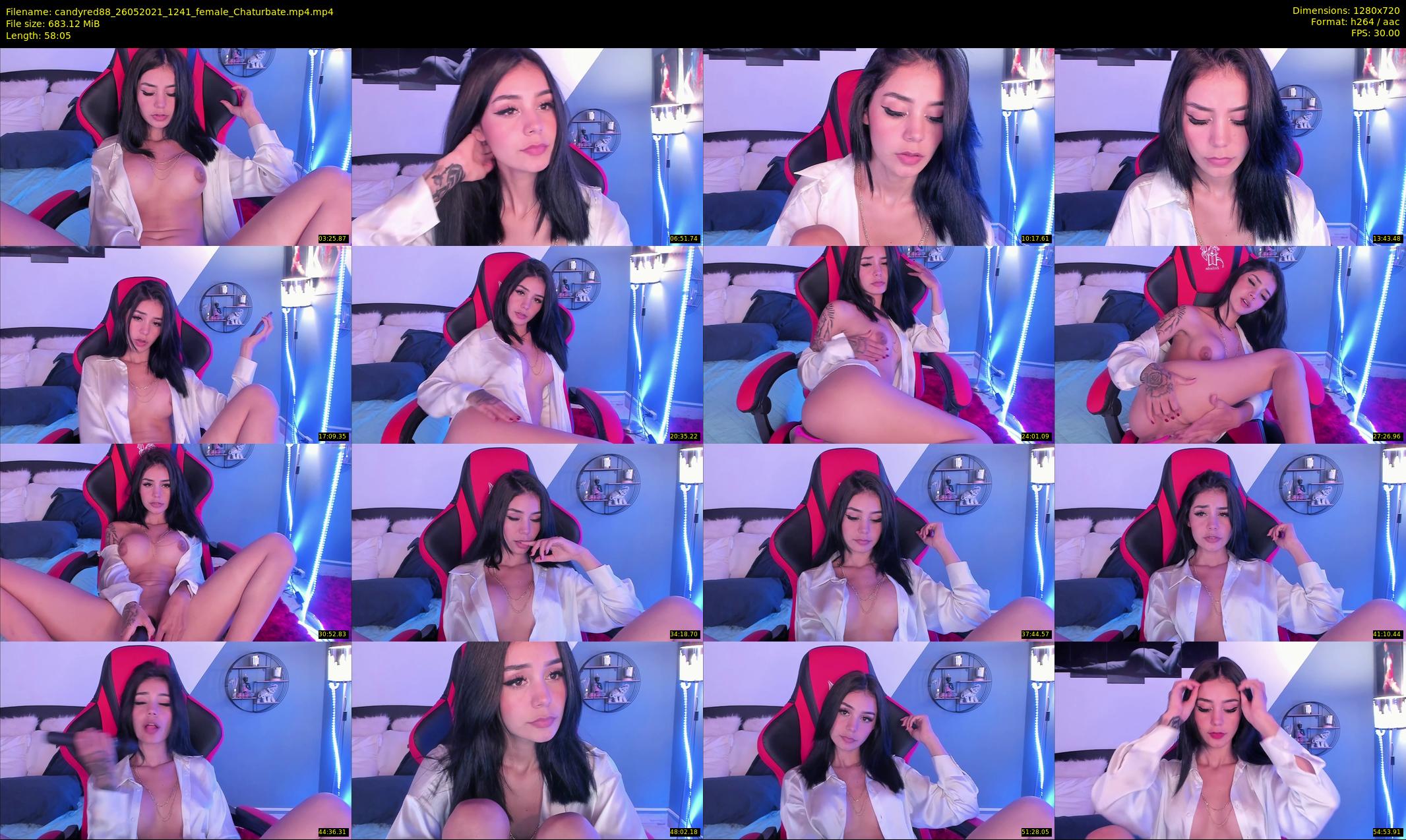 candyred88 — 59 minute Chaturbate female cam show recording, 720p, May 26, 2021