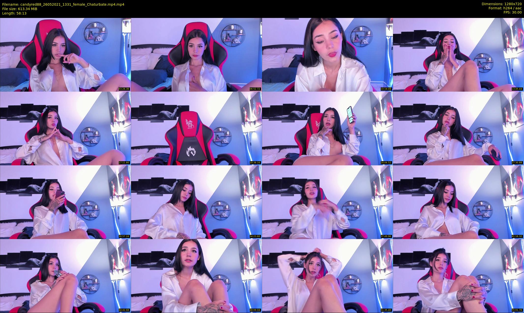 candyred88 — 59 minute Chaturbate female cam show recording, 720p, May 26, 2021
