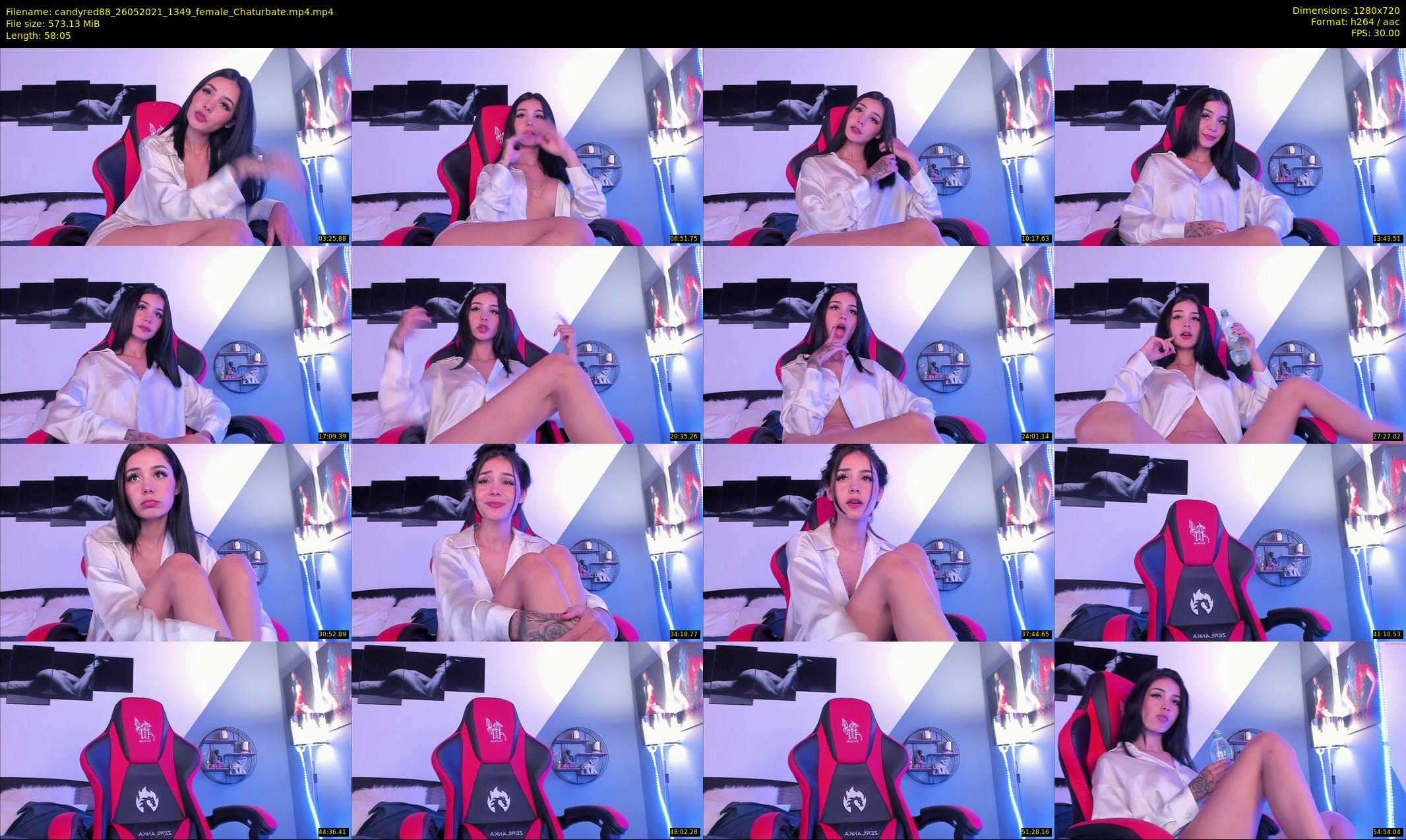 candyred88 — 59 minute Chaturbate female cam show recording, 720p, May 26, 2021