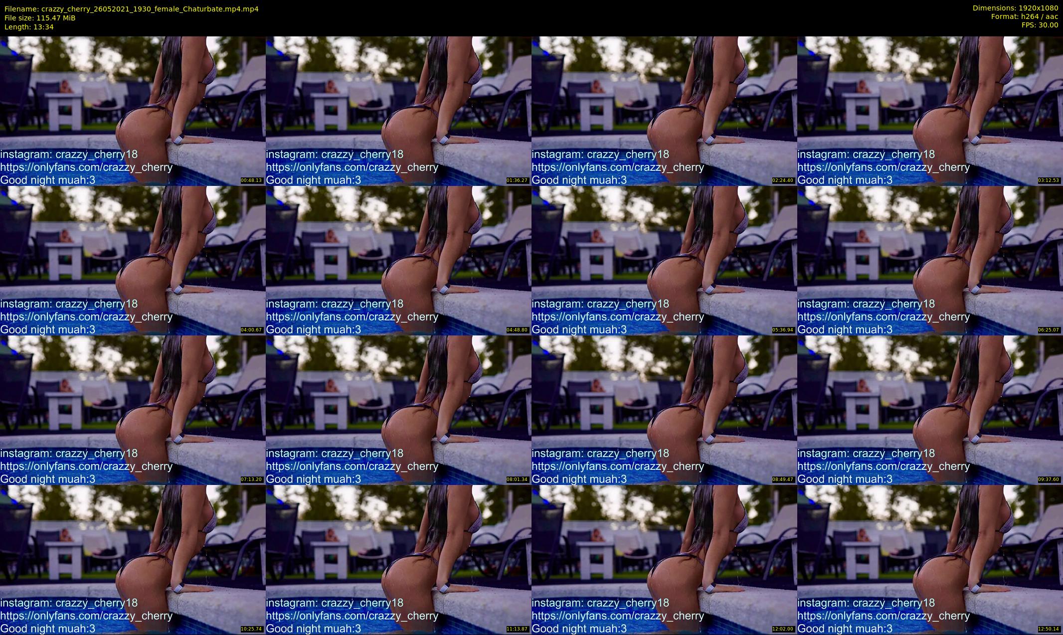 crazzy_cherry — 14 minute Chaturbate female cam show recording, 1080p, May 26, 2021