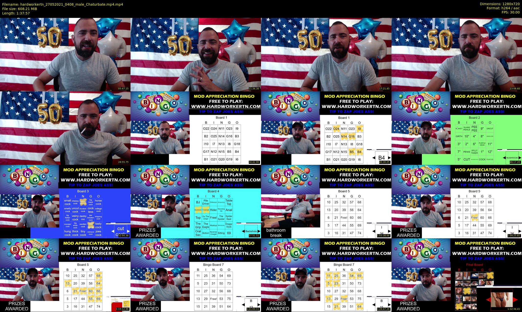 hardworkertn — 98 minute Chaturbate male cam show recording, 720p, May 27, 2021