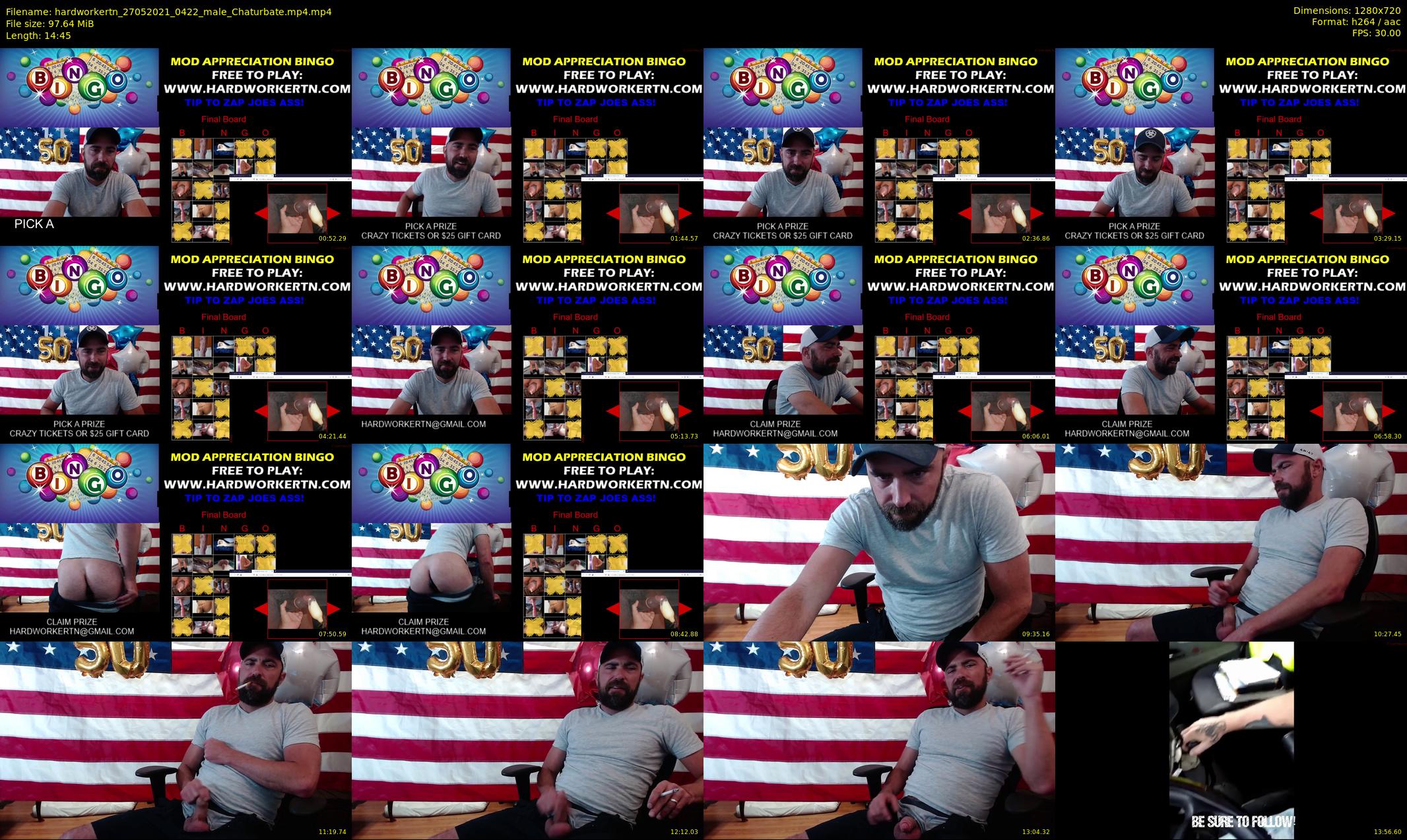 hardworkertn — 15 minute Chaturbate male cam show recording, 720p, May 27, 2021