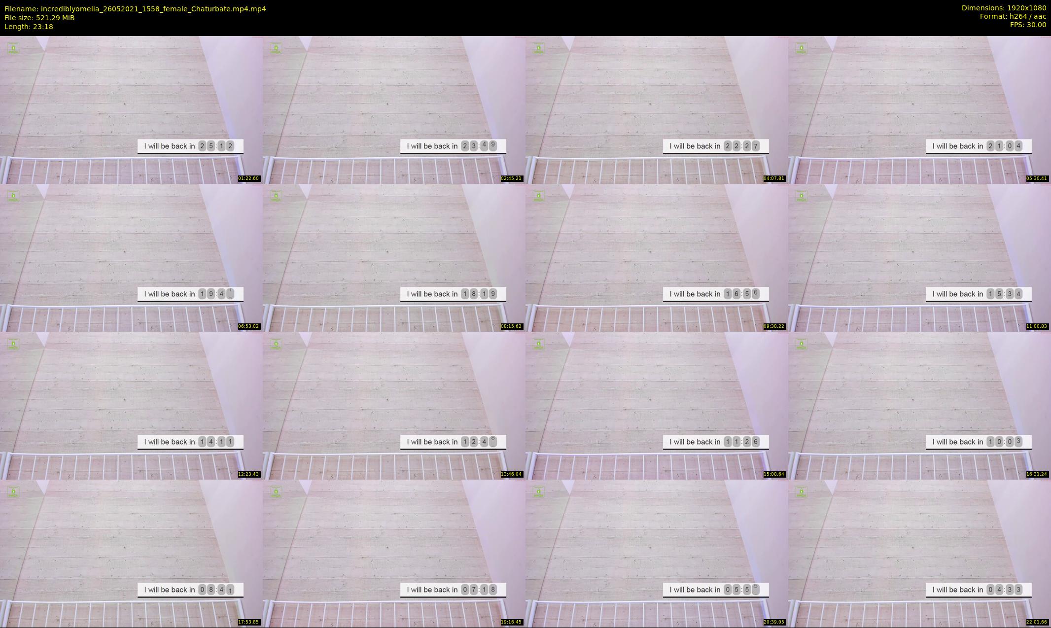 incrediblyomelia — 24 minute Chaturbate female cam show recording, 1080p, May 26, 2021