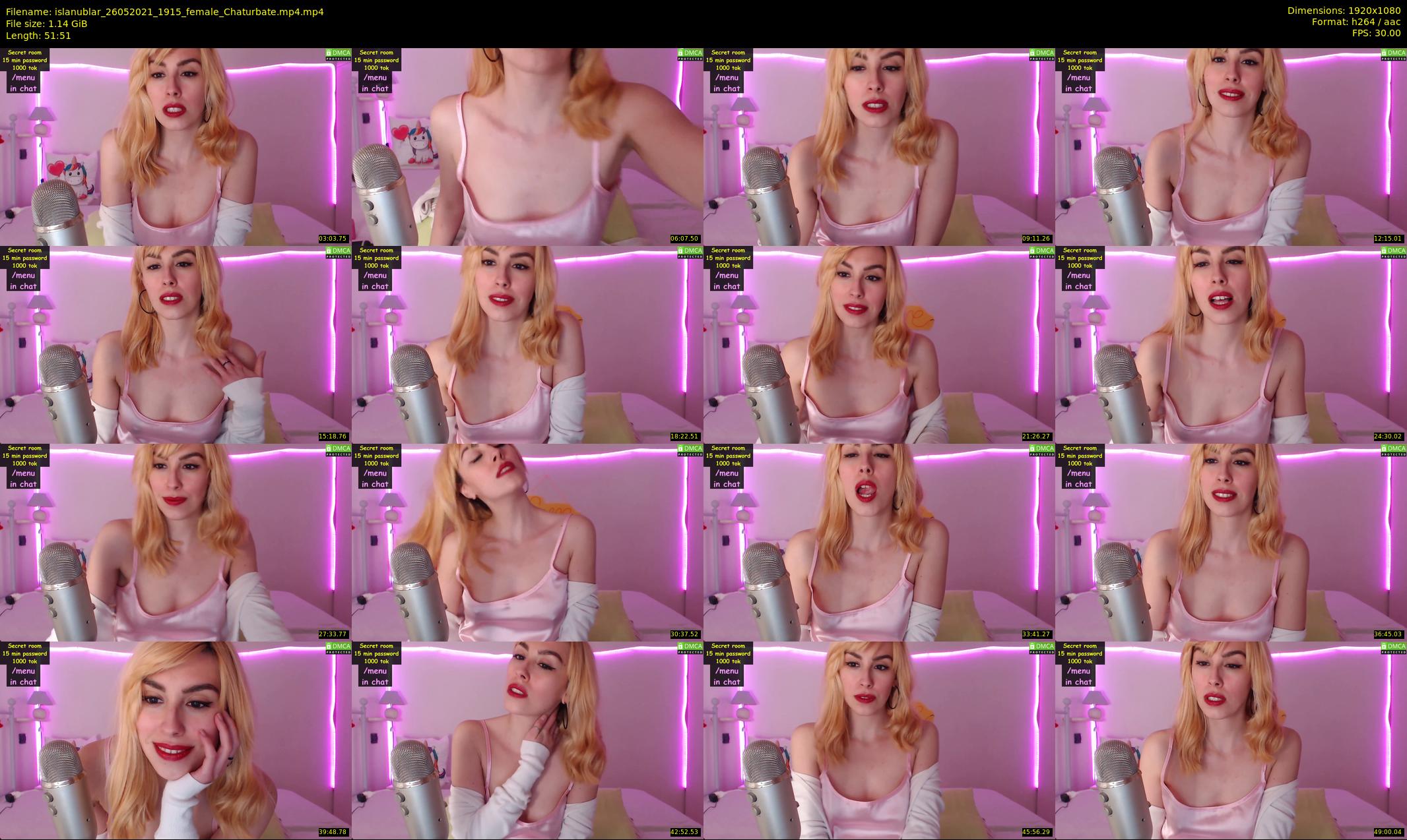 islanublar — 52 minute Chaturbate female cam show recording, 1080p, May 26, 2021