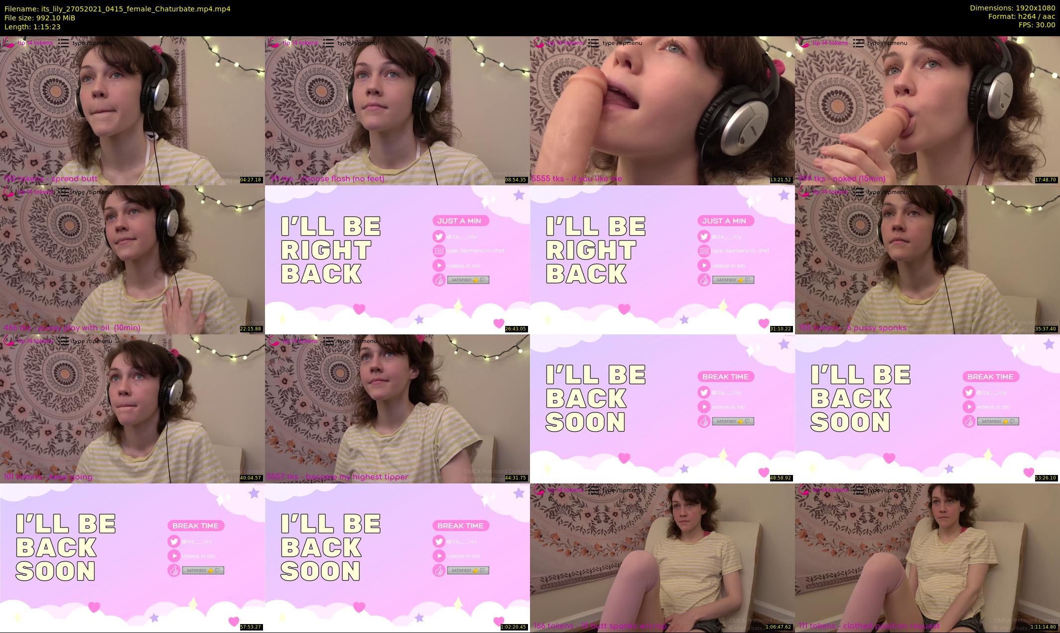 its_lily — 76 minute Chaturbate female cam show recording, 1080p, May 27, 2021