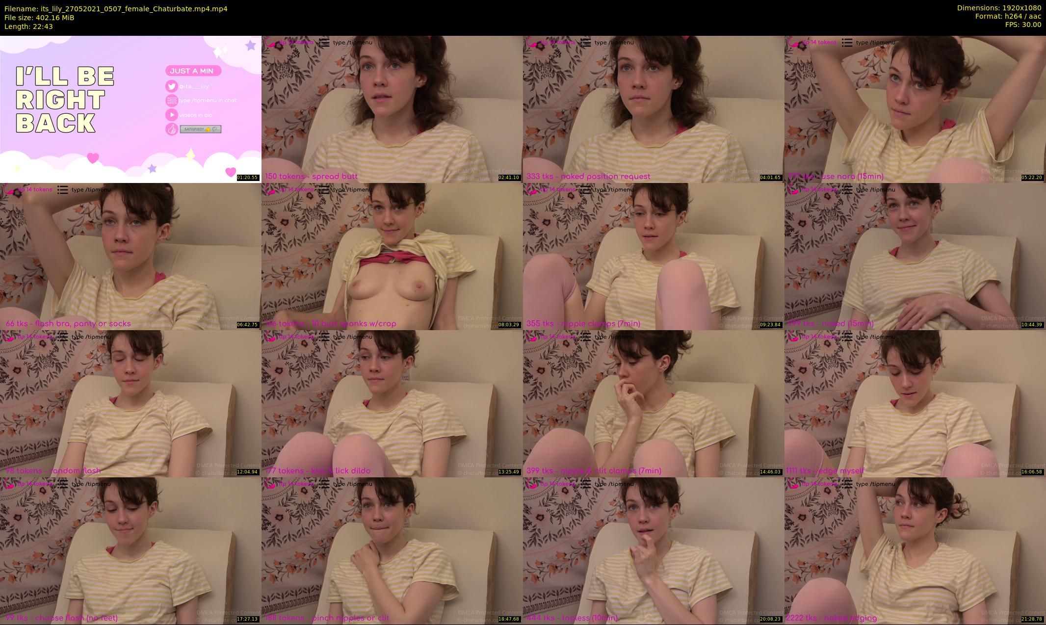 its_lily — 23 minute Chaturbate female cam show recording, 1080p, May 27, 2021