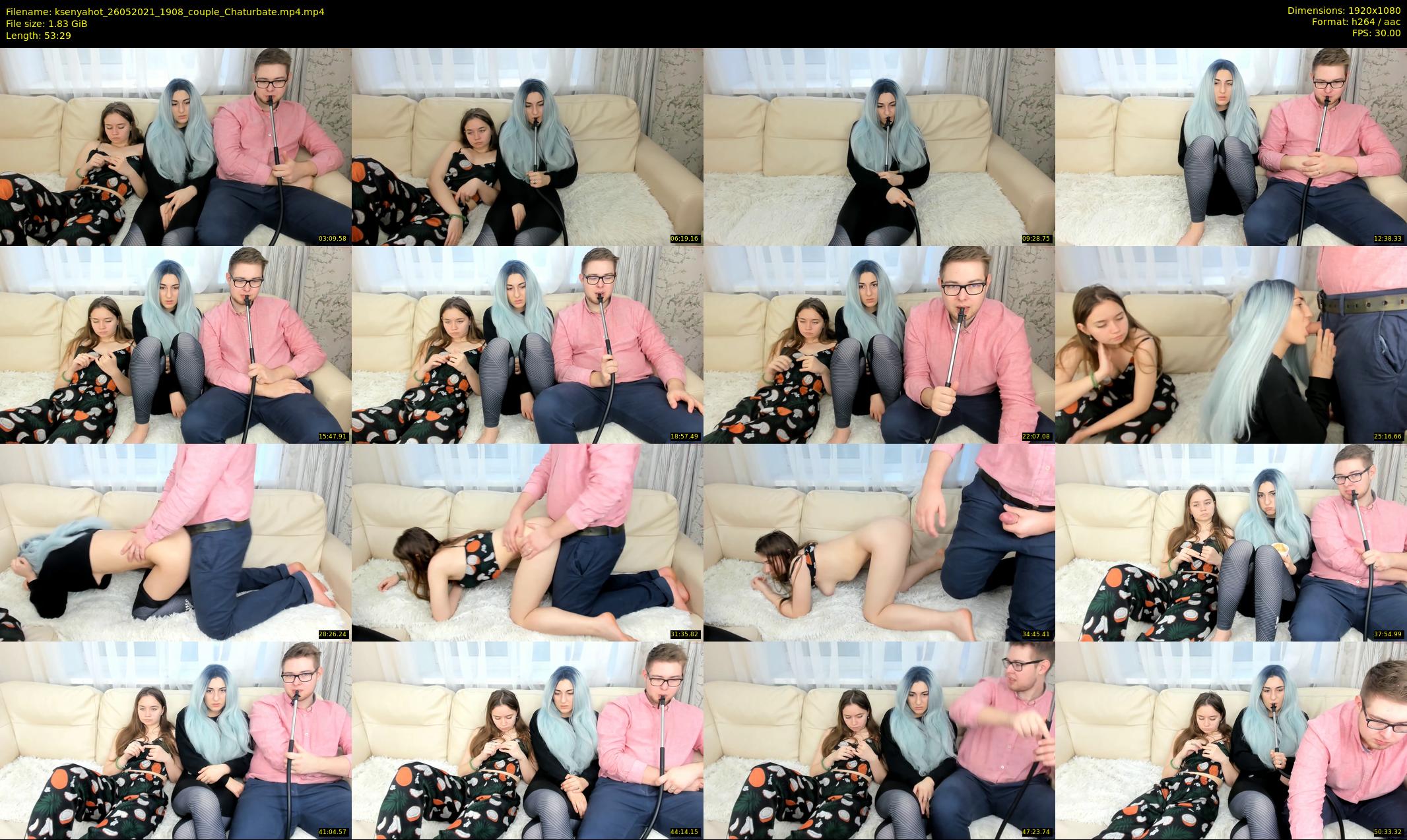 ksenyahot — 54 minute Chaturbate couple cam show recording, 1080p, May 26, 2021