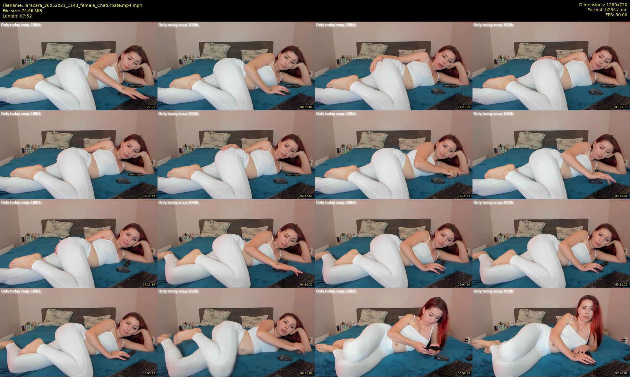 laracara — 8 minute Chaturbate female cam show recording, 720p, May 26, 2021