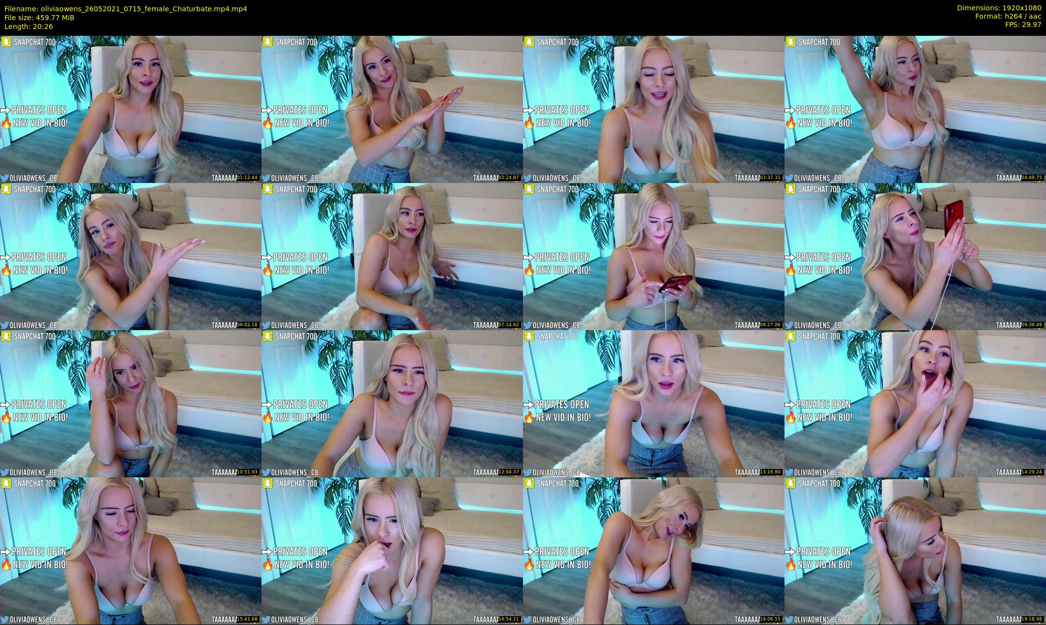 oliviaowens — 21 minute Chaturbate female cam show recording, 1080p, May 26, 2021
