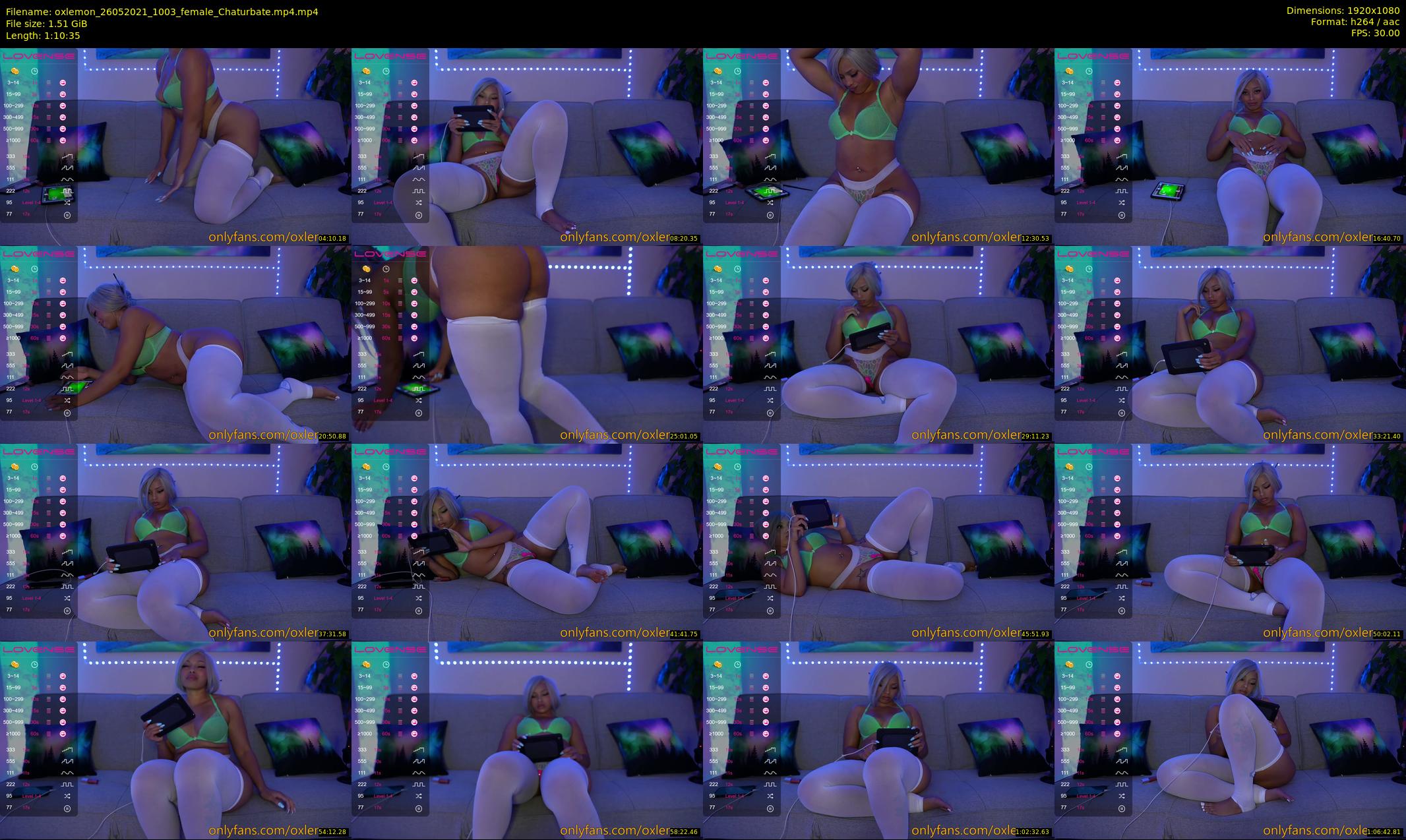 oxlemon — 71 minute Chaturbate female cam show recording, 1080p, May 26, 2021