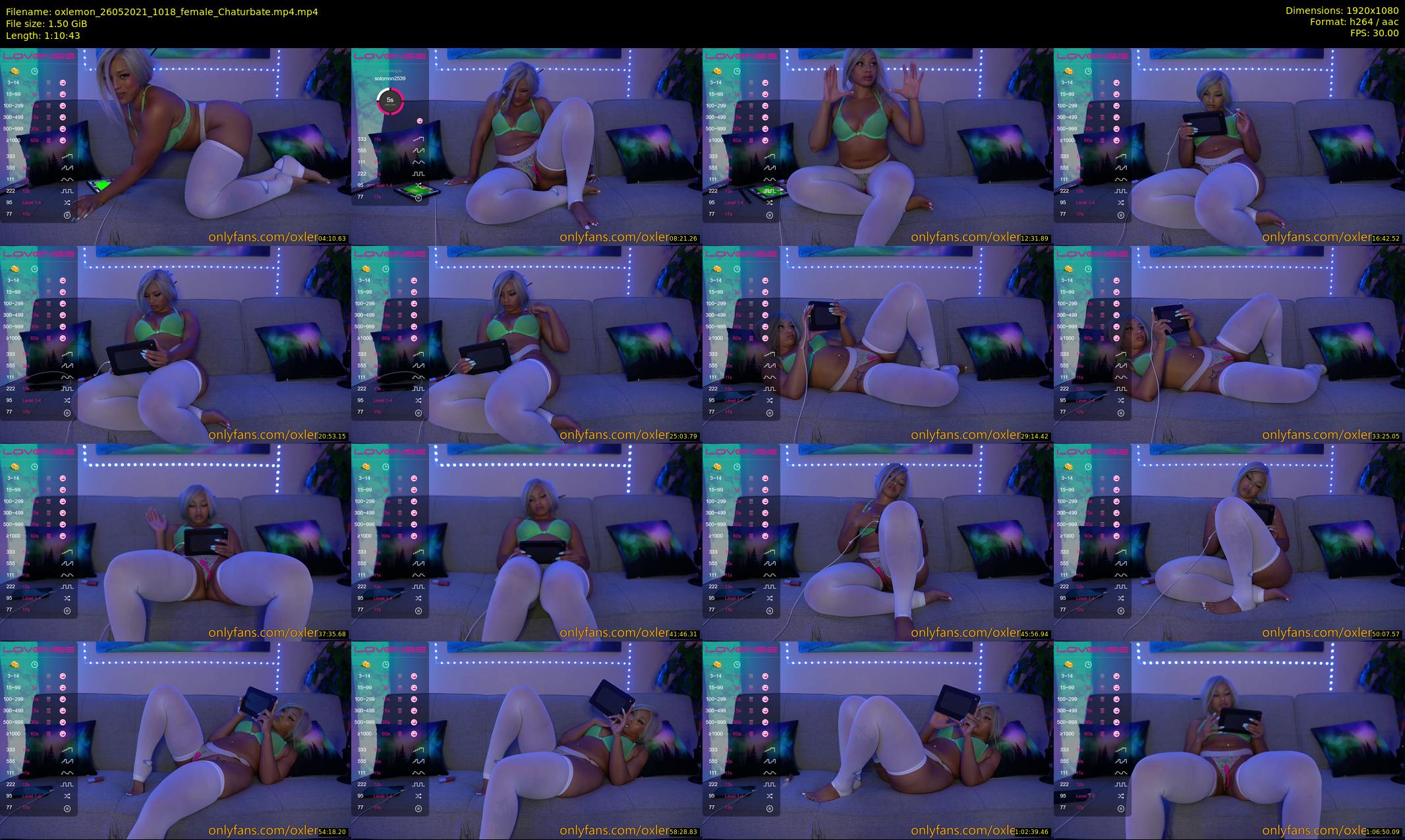 oxlemon — 71 minute Chaturbate female cam show recording, 1080p, May 26, 2021