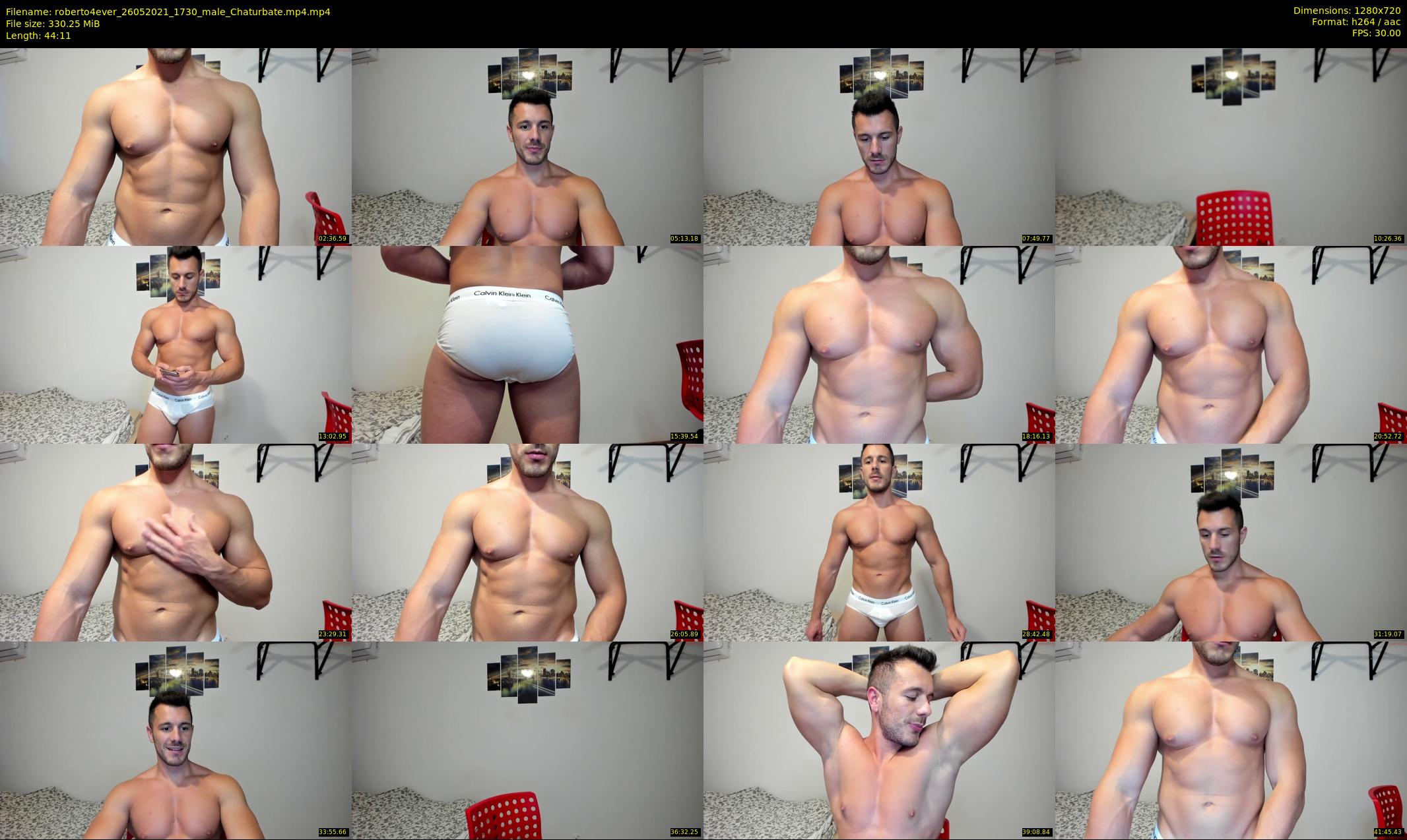 roberto4ever — 45 minute Chaturbate male cam show recording, 720p, May 26, 2021