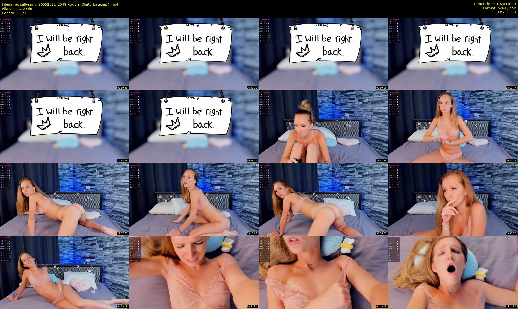 sallysarry — 57 minute Chaturbate couple cam show recording, 1080p, May 26, 2021