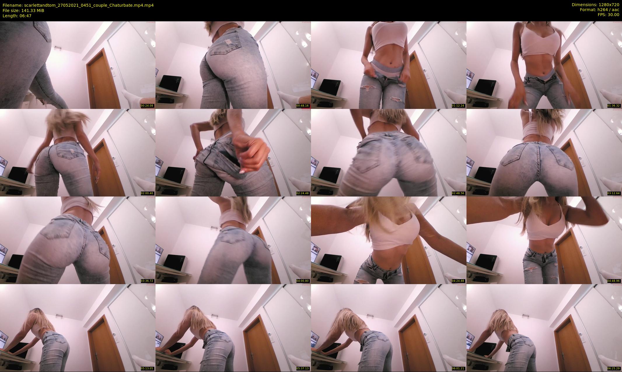 scarlettandtom — 7 minute Chaturbate couple cam show recording, 720p, May 27, 2021