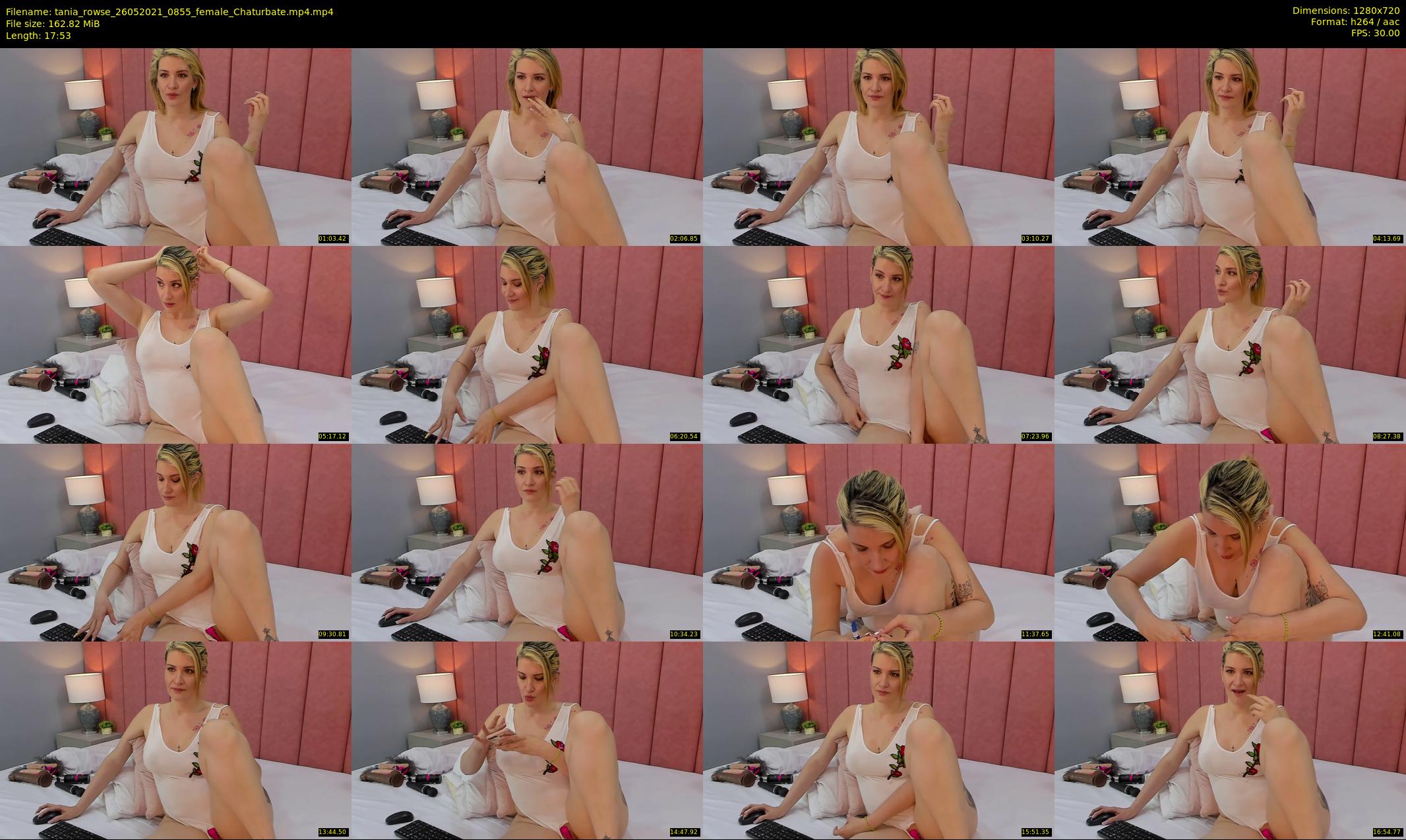 tania_rowse — 18 minute Chaturbate female cam show recording, 720p, May 26, 2021
