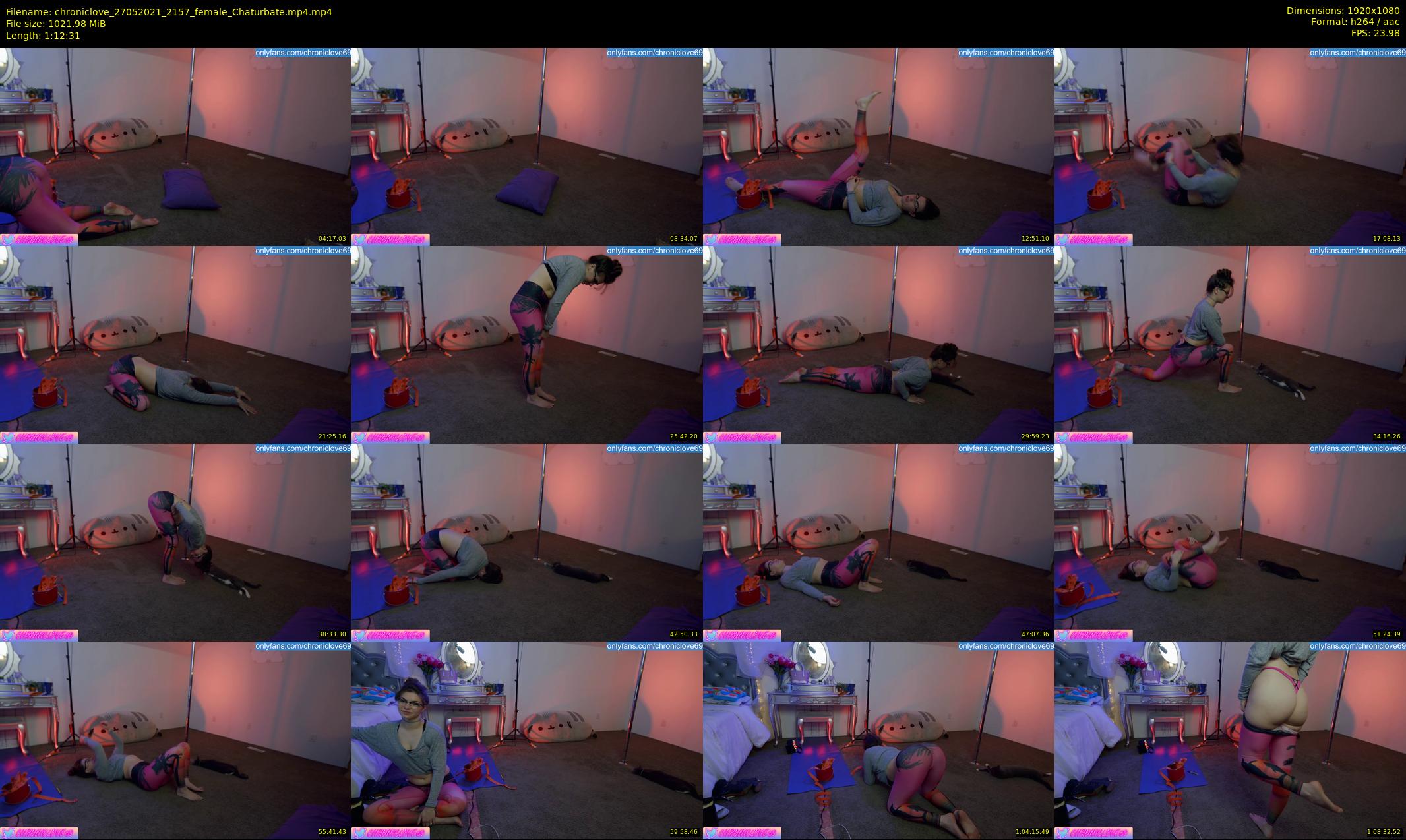 chroniclove — 73 minute Chaturbate female cam show recording, 1080p, May 27, 2021