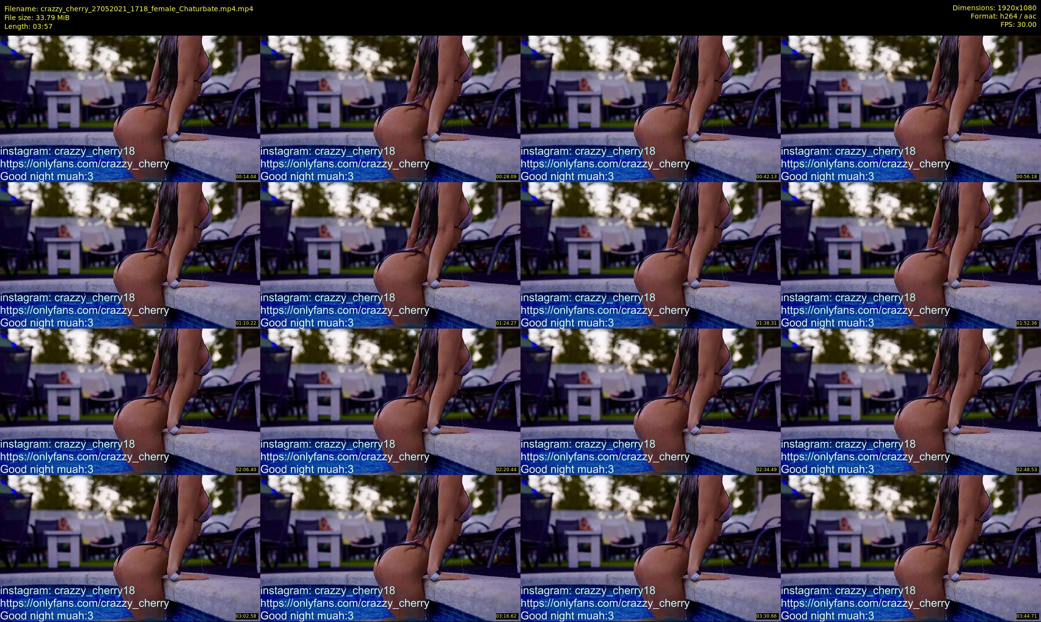 crazzy_cherry — 4 minute Chaturbate female cam show recording, 1080p, May 27, 2021